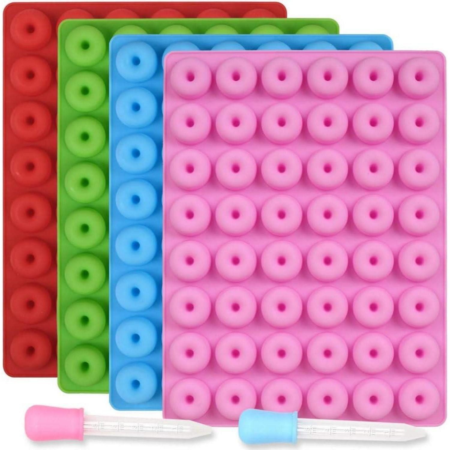Donutform Mini Donut Silikonform 48er Pack Antihaftbeschichtung Süßigkeiten
