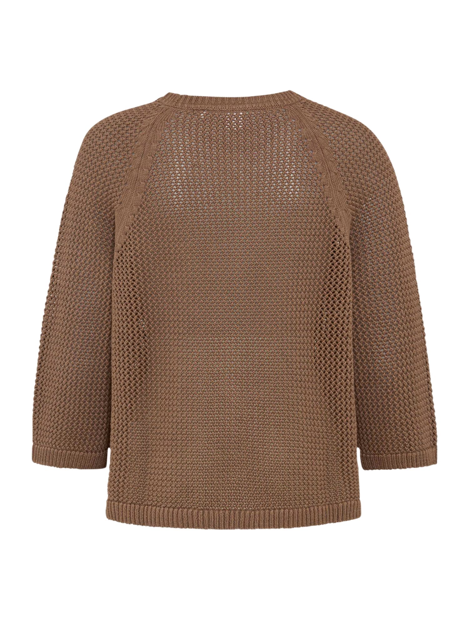Brax Strickpullover braun,Casual,Baumwolle,Unifarben,Rundhals,3/4 Arm,Gerade