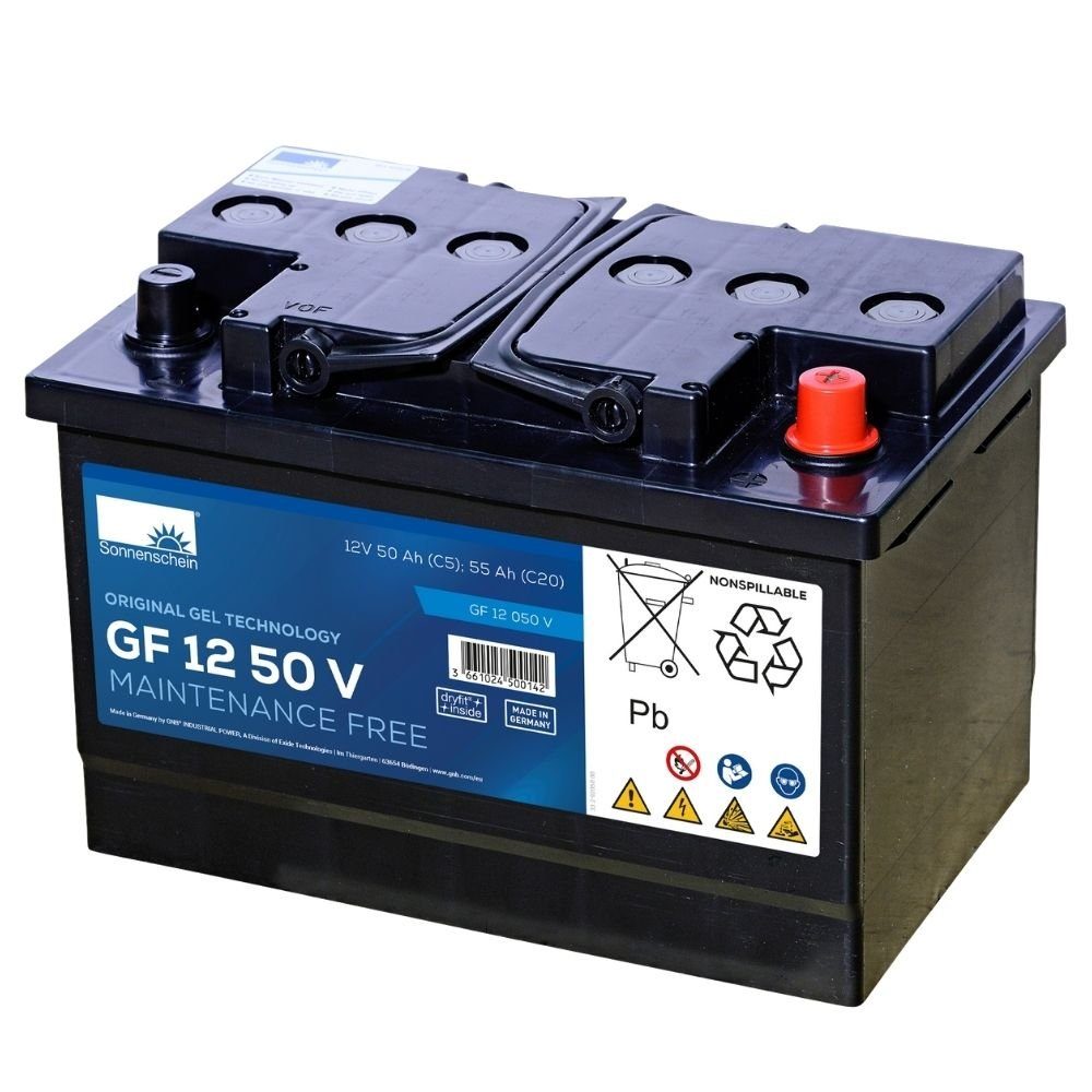 Sonnenschein Exide GNB Sonnenschein GF 12 050 V GEL 12V 50Ah Industrie Batterie Batterie, (12 V)