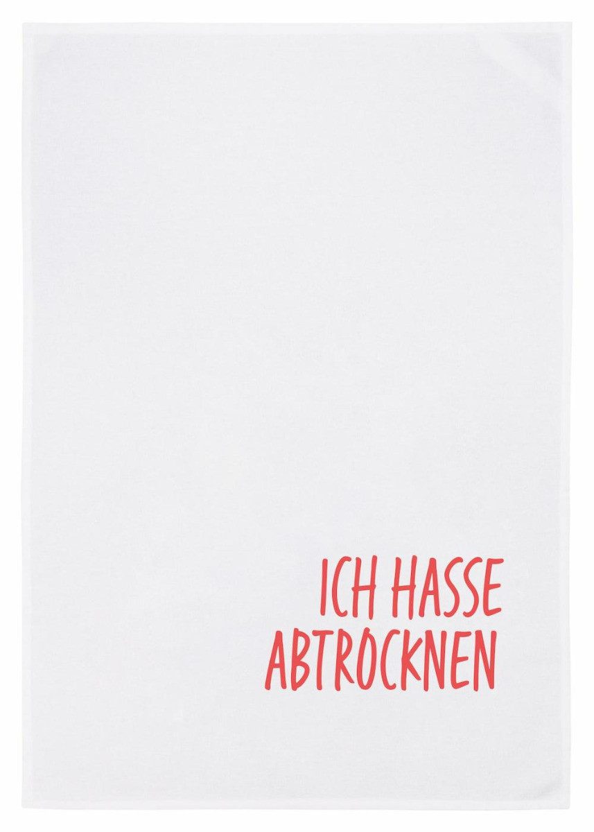 17;30 Hamburg Geschirrtuch mit Spruch "Ich hasse abtrocknen"
