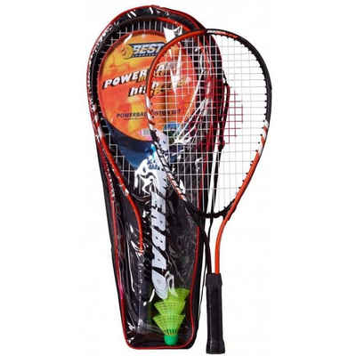 Best Sporting Badmintonschläger Powerbadminton Set, 2 Badmintonschläger, 3 Bälle, inklusive Tragetasche