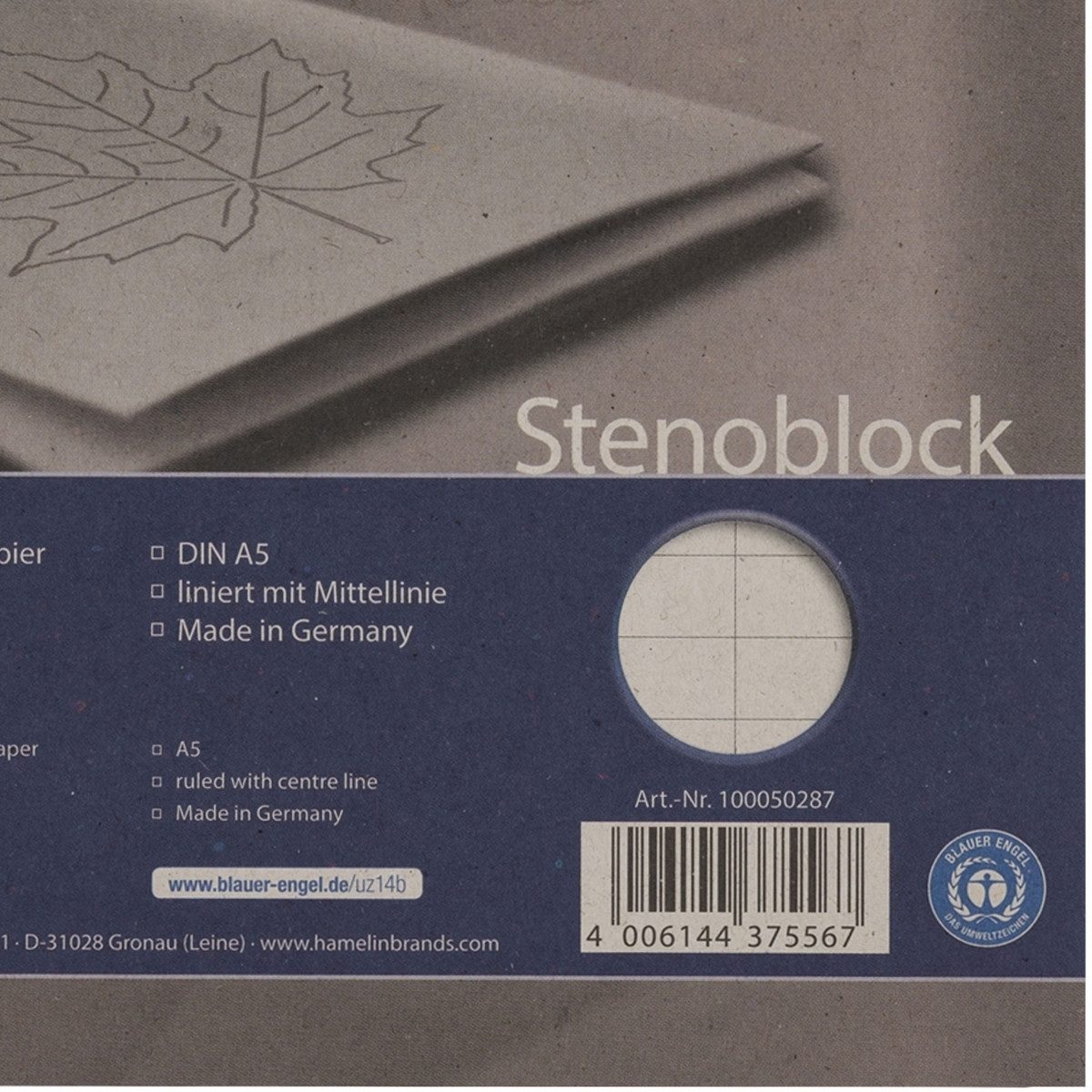 LANDRE Notizblock Stenoblock A5 40 Blatt liniert