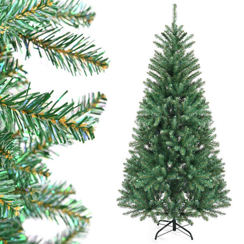 COSTWAY Künstlicher Weihnachtsbaum, Fichte, 825 bunte Nadeln, Ständer, 180cm