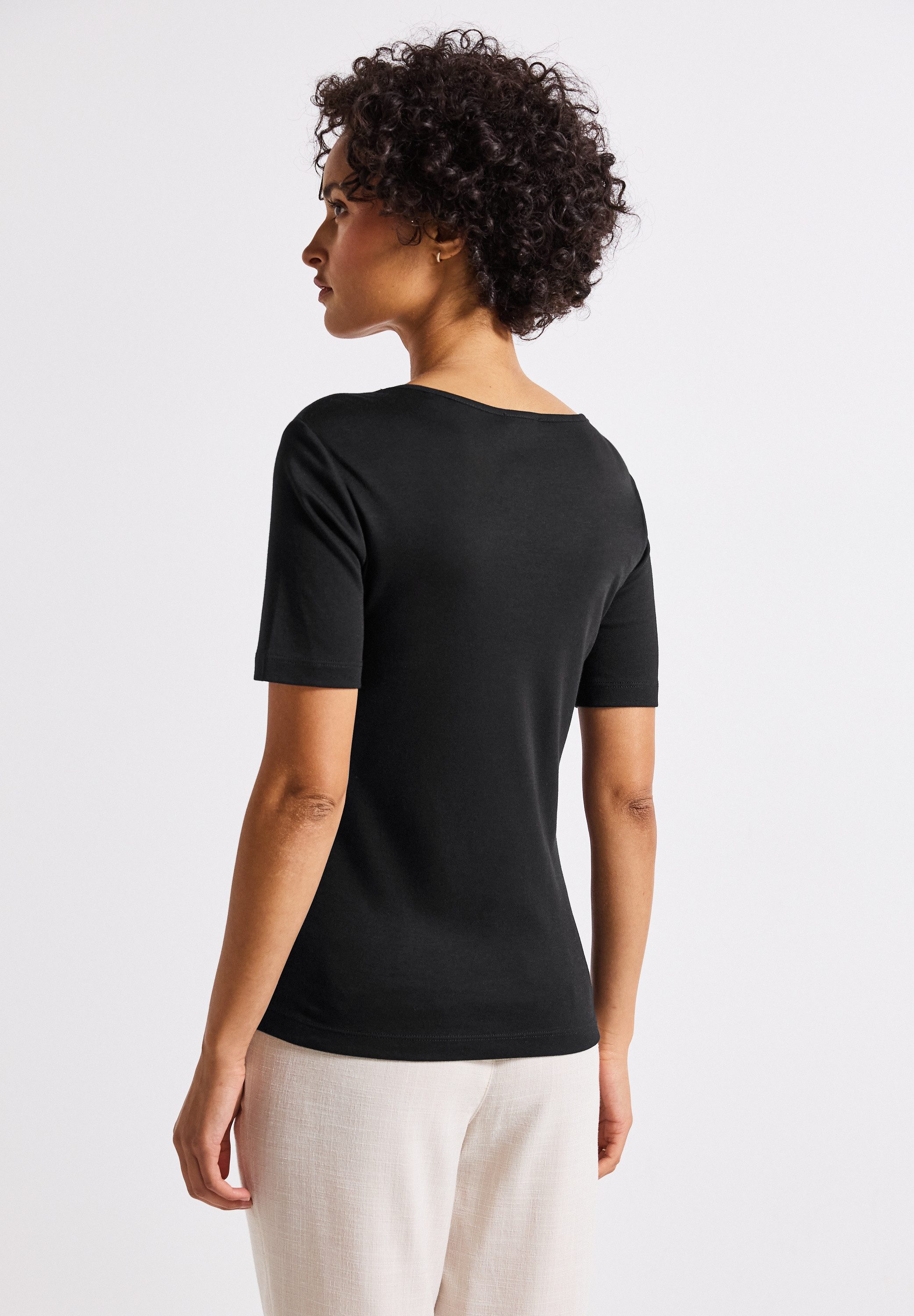 STREET ONE T-Shirt mit Herzausschnitt günstig online kaufen
