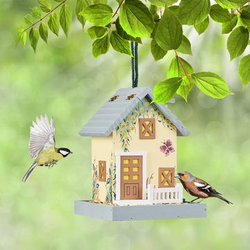relaxdays Vogelhaus Vogelfutterhaus zum Aufhängen