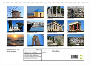 CALVENDO Wandkalender Impressionen aus Griechenland (Premium, hochwertiger DIN A2 Wandkalender 2023, Kunstdruck in Hochglanz)