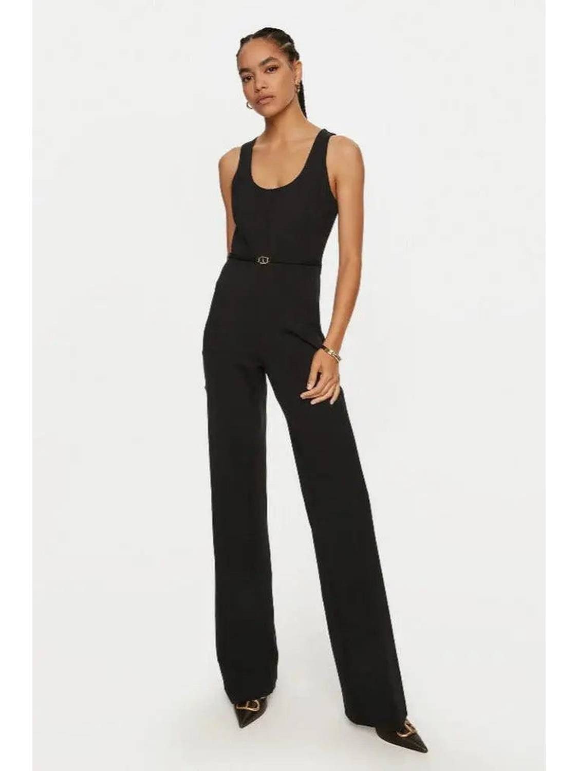TWINSET Jumpsuit Jumpsuit aus Milano-Strick und einer Viskose-Stretch-Mischung