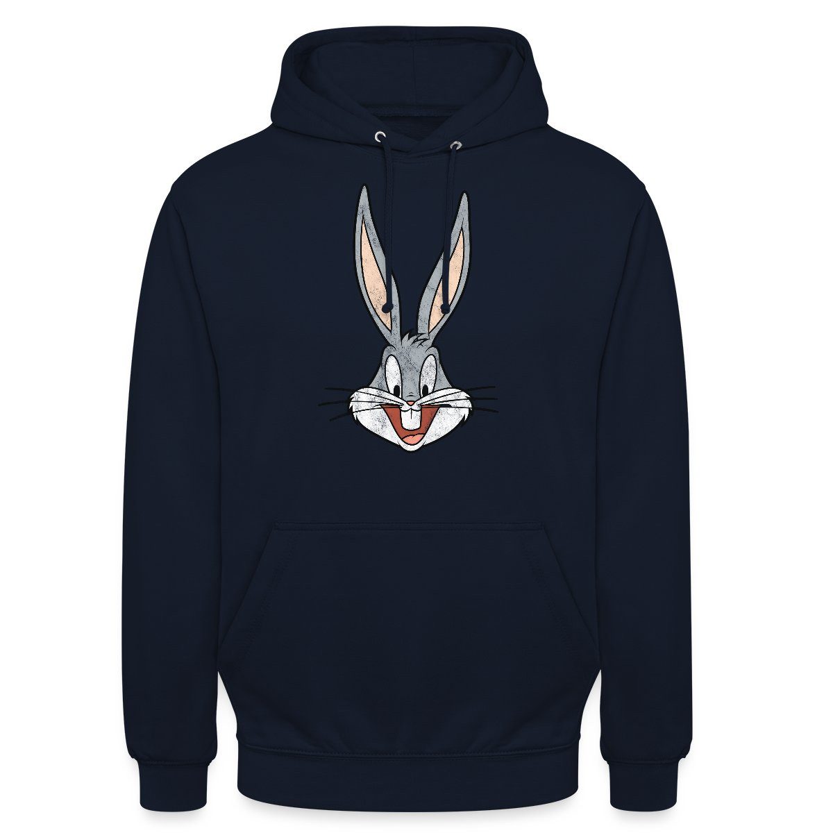 Hoodie Looney Tunes Bugs Bunny Kopf Vintage Unisex Hoodie
