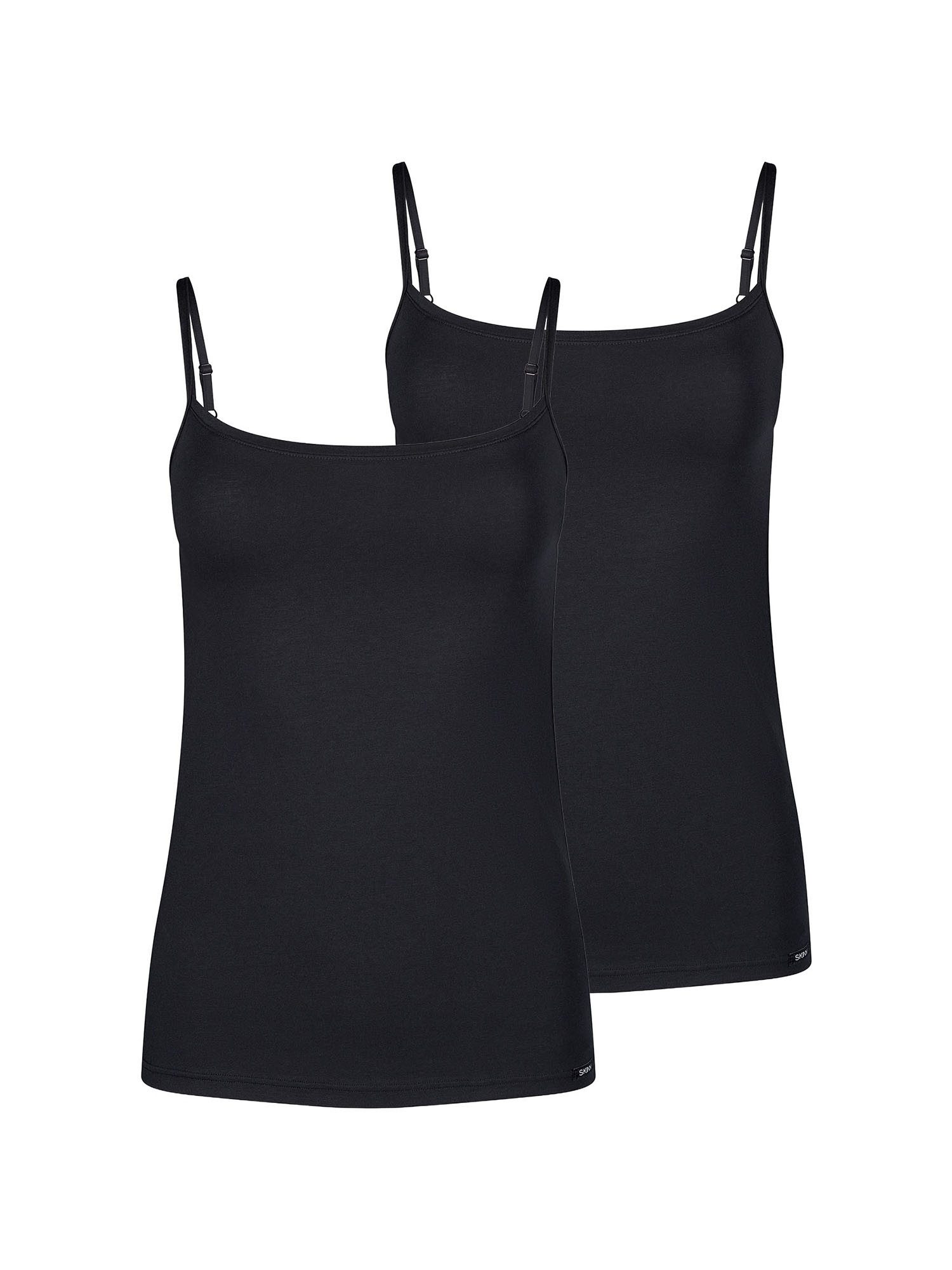 Skiny Spaghettitop Cotton Essentials (2-tlg) Spaghetti Top, Camisole, Cami Top