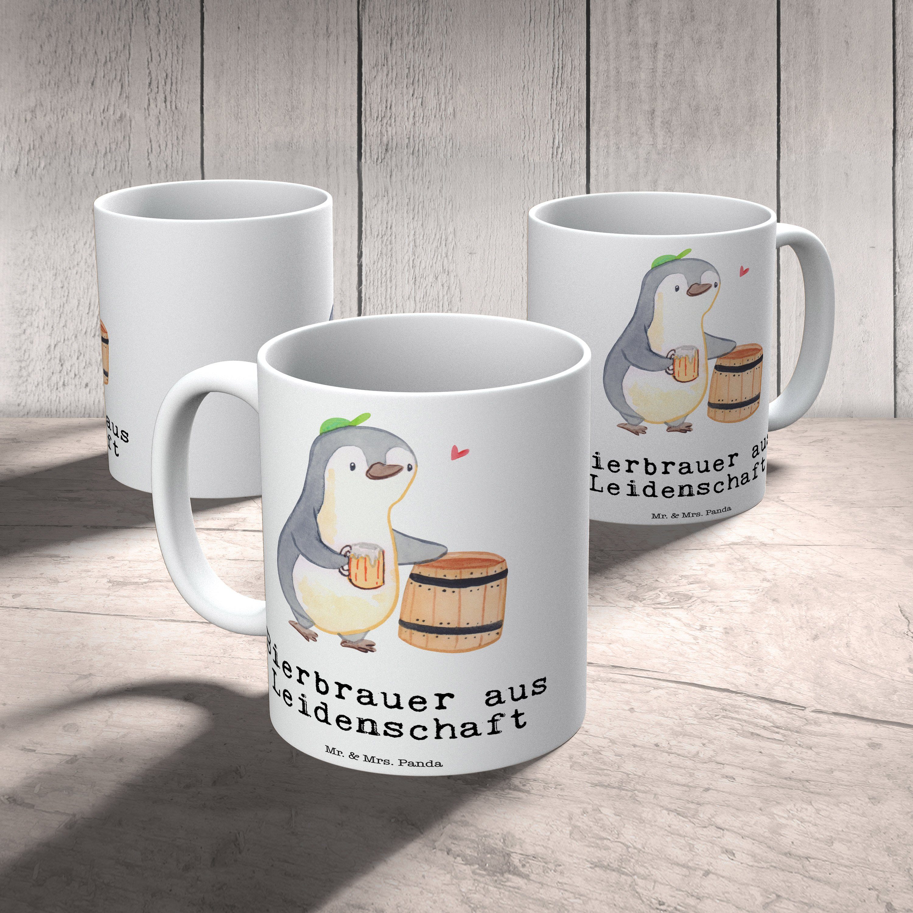 - Tasse Weiß Oktoberf, & Mr. Panda - Leidenschaft Keramik Mrs. Bierbrauer Kaffeebecher, Geschenk, aus