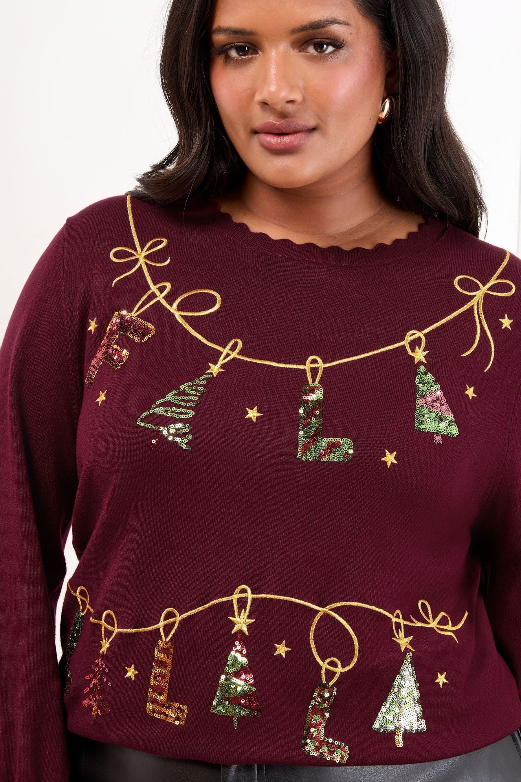 LIPSY Rundhalspullover Lipsy Weihnachten Strickpullover, Curve (1-tlg)