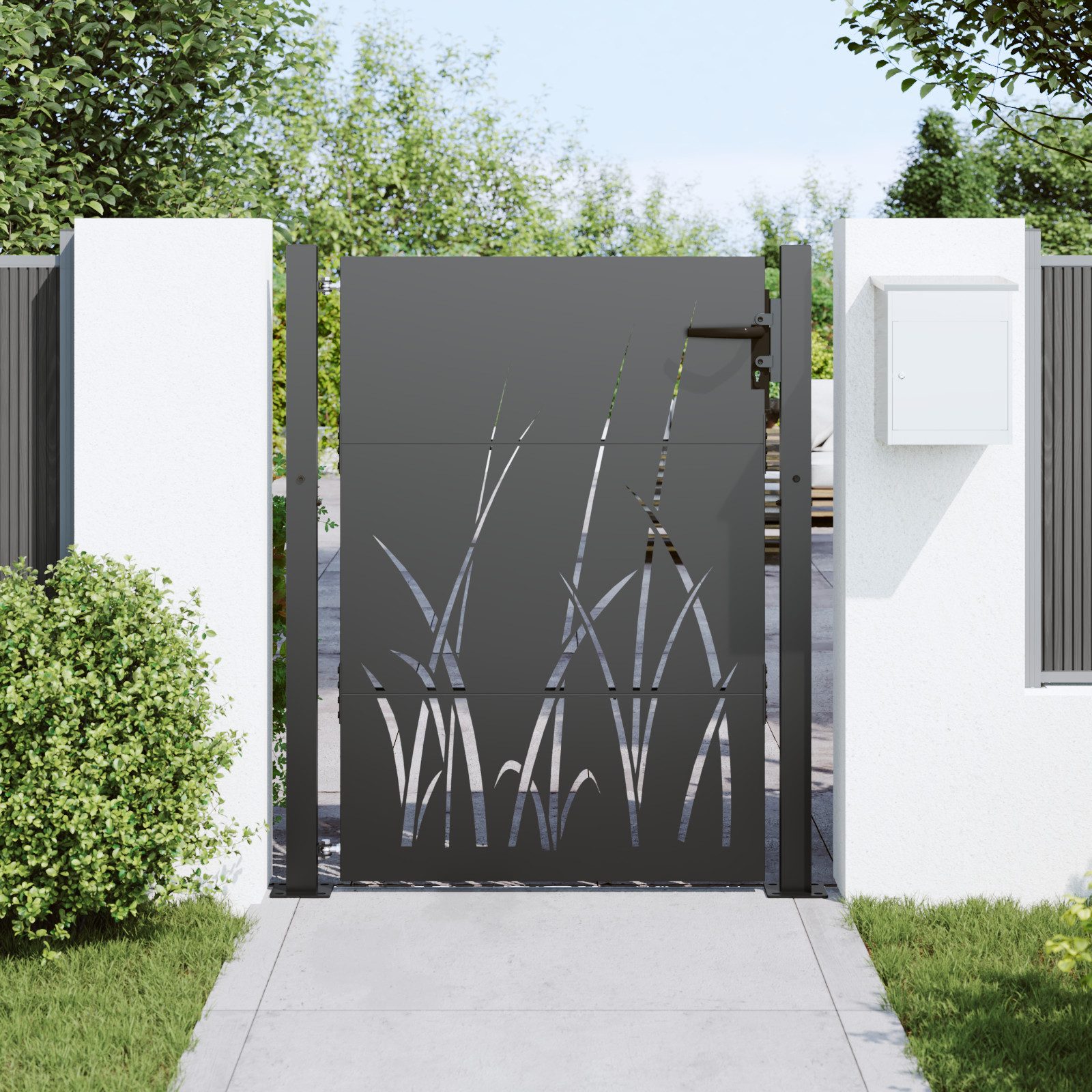 vidaXL Gartentor Gartentor Schwarz 105 x günstig online kaufen