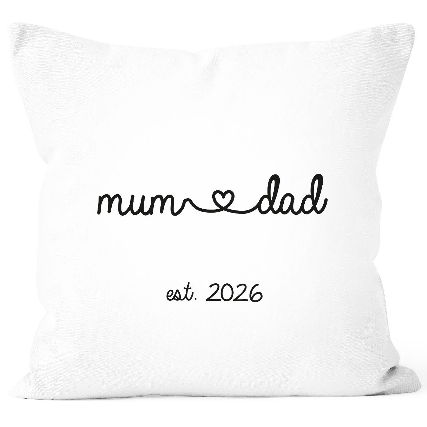 SpecialMe Dekokissen Kissen-Bezug Aufdruck mum & dad Geschenk Eltern individualisierbar