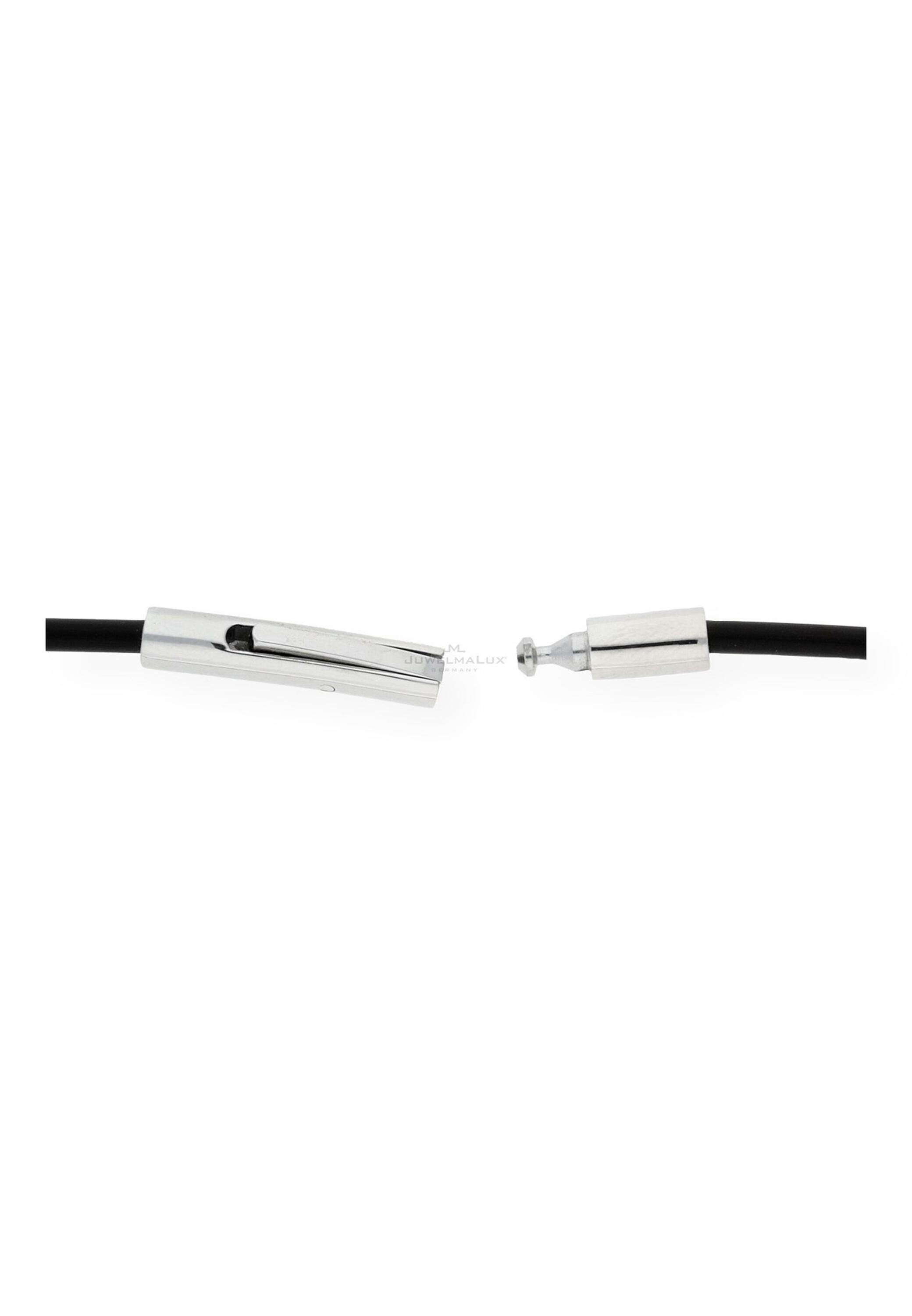 Unisex mit Halskette, Anhänger Halskette Kautschuk Kette Schmuckschachtel Verschluss Edelstahl inkl. ohne JuwelmaLux (1-tlg),