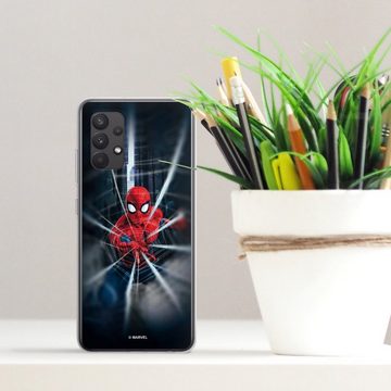 DeinDesign Handyhülle Marvel Kinofilm Spider-Man Webs In Action, Samsung Galaxy A32 4G Silikon Hülle Bumper Case Handy Schutzhülle