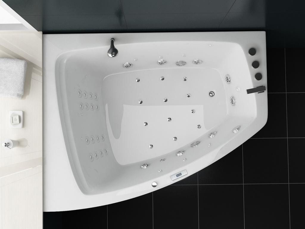 PureHaven Whirlpool 180x140 cm – Lichttherapie & Reinigungsfunktion, Bluetooth