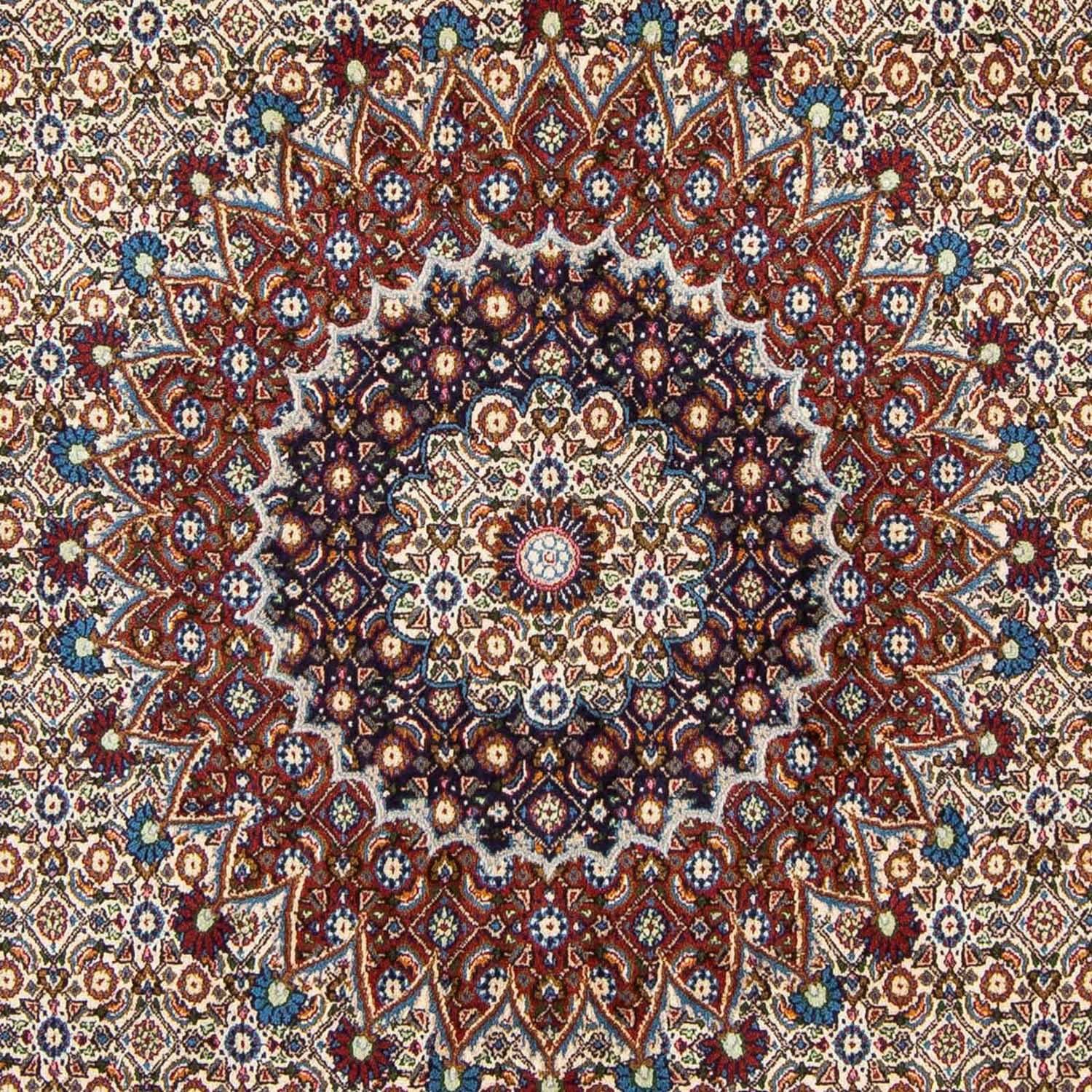 Unikat rechteckig, Moud Felder mit morgenland, x 249 mm, 350 Zertifikat Höhe: Multicolore Wollteppich cm, 10