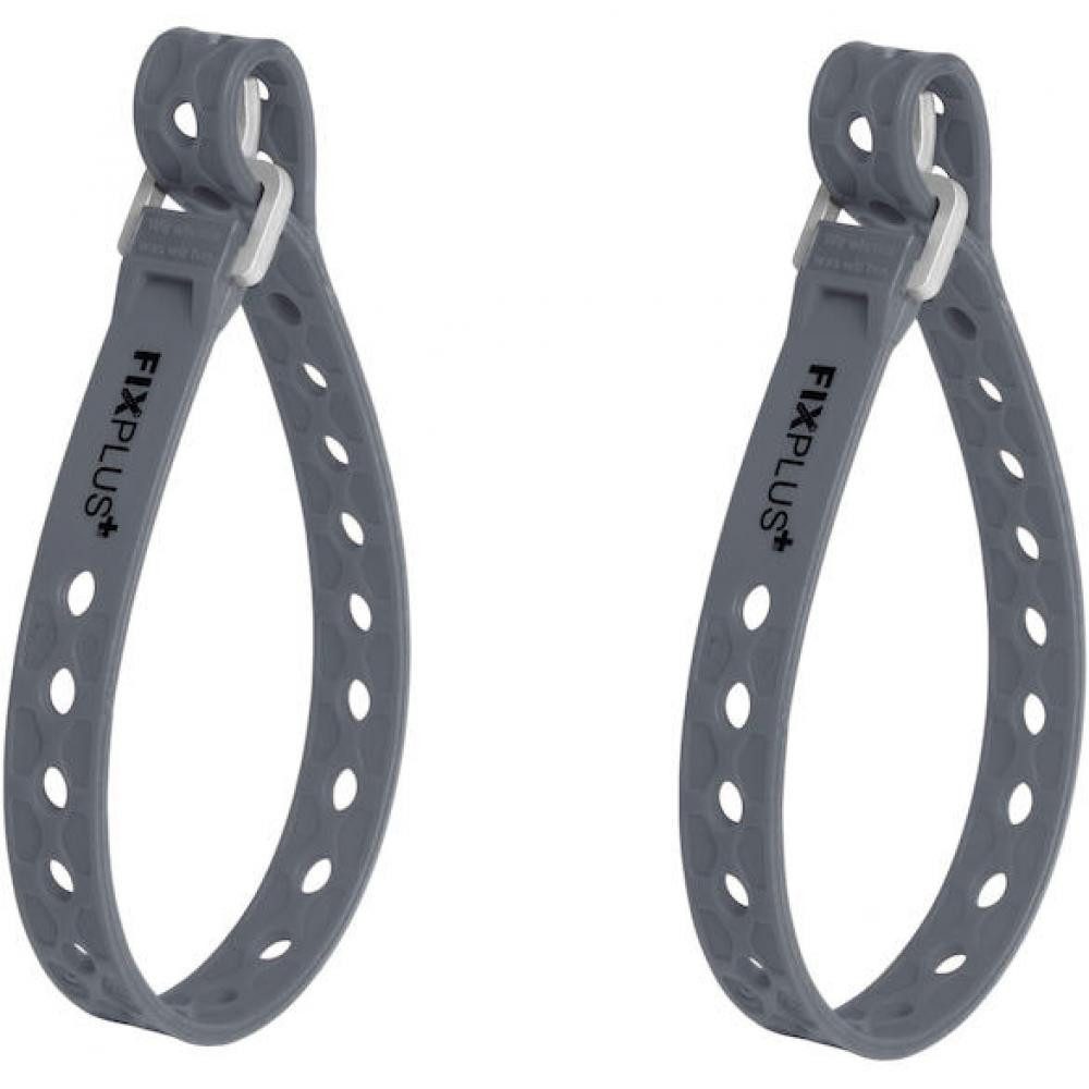 Fixplus Fahrradreflektor FixPlus Spannband Strap Nano/Slim Fit 40 cm Dunkelgrau - flexibles Fix