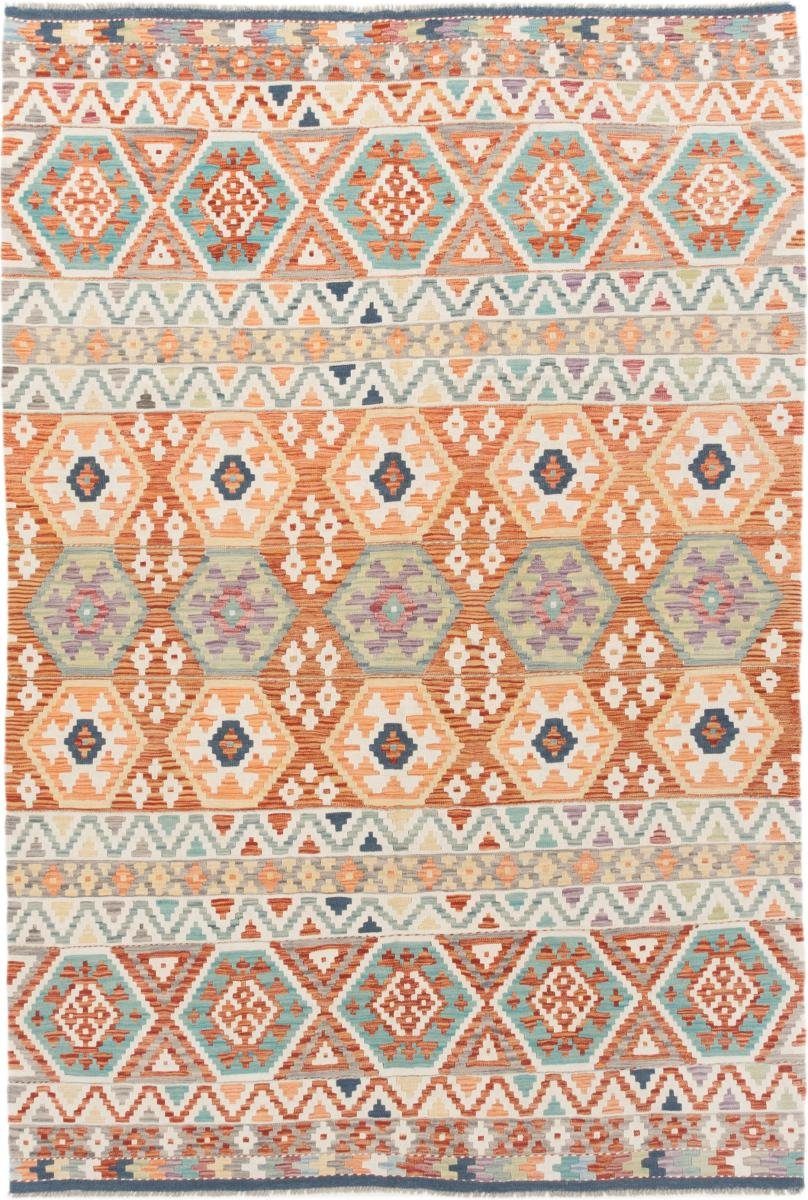 Orientteppich Kelim Afghan 200x295 Handgewebter Orientteppich, Nain Trading, rechteckig, Höhe: 3 mm