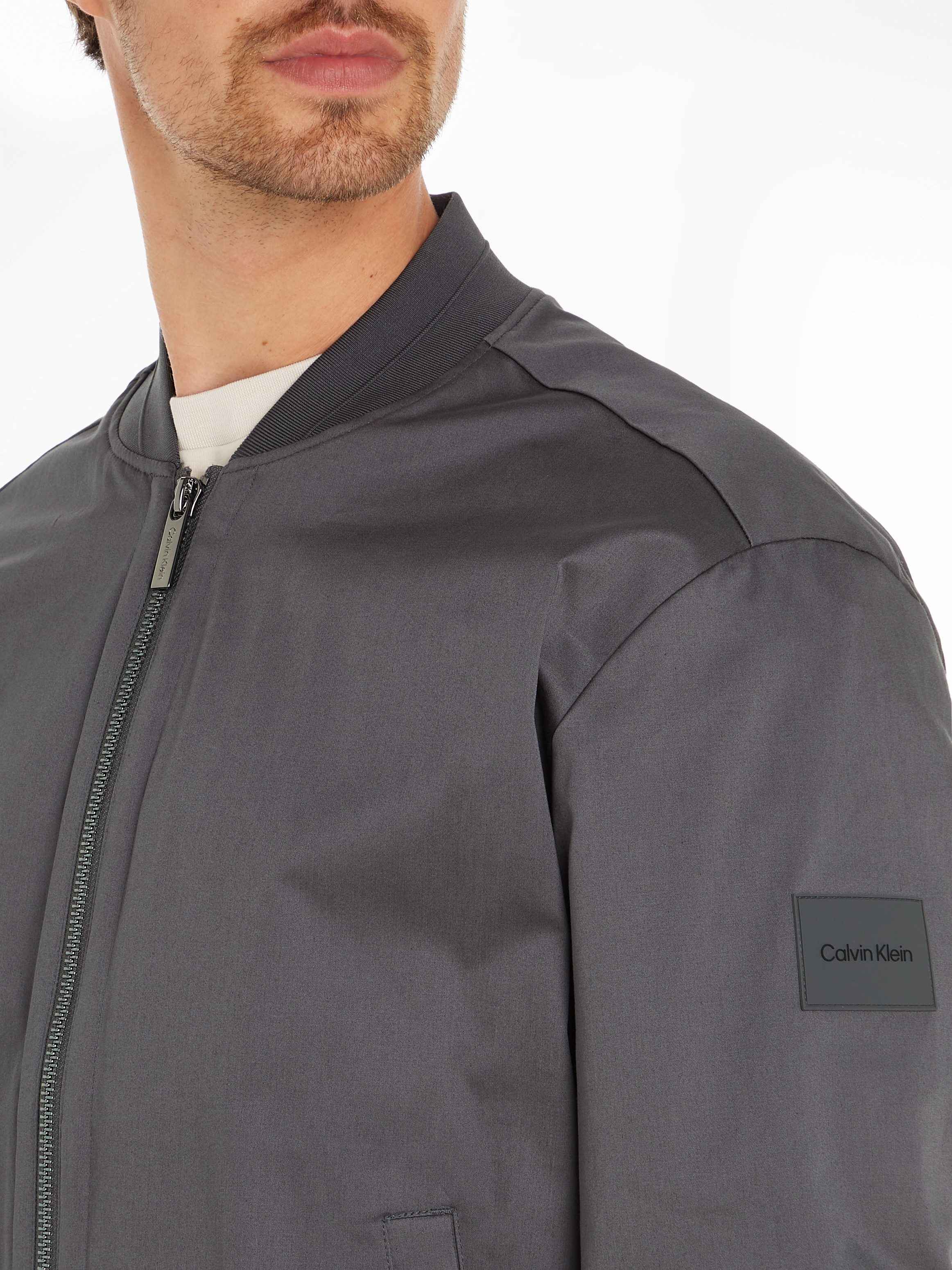 Calvin Klein Collegejacke SATEEN STRETCH HERO BOMBER