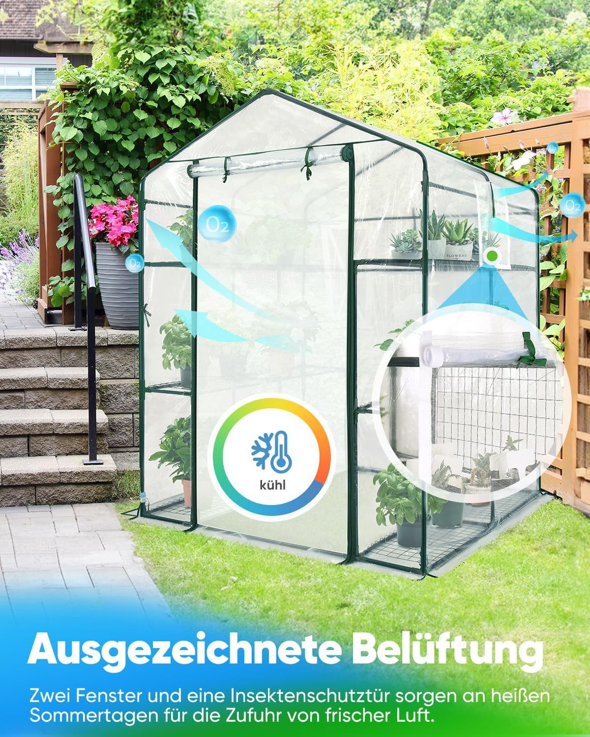 DOTMALL Tomatengewächshaus Gewächshaus...