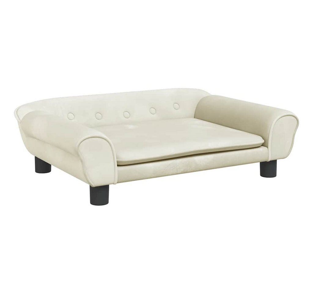 Thumbnail - vidaXL Tierbett, Hundebett Creme 70x48x22 cm Samt