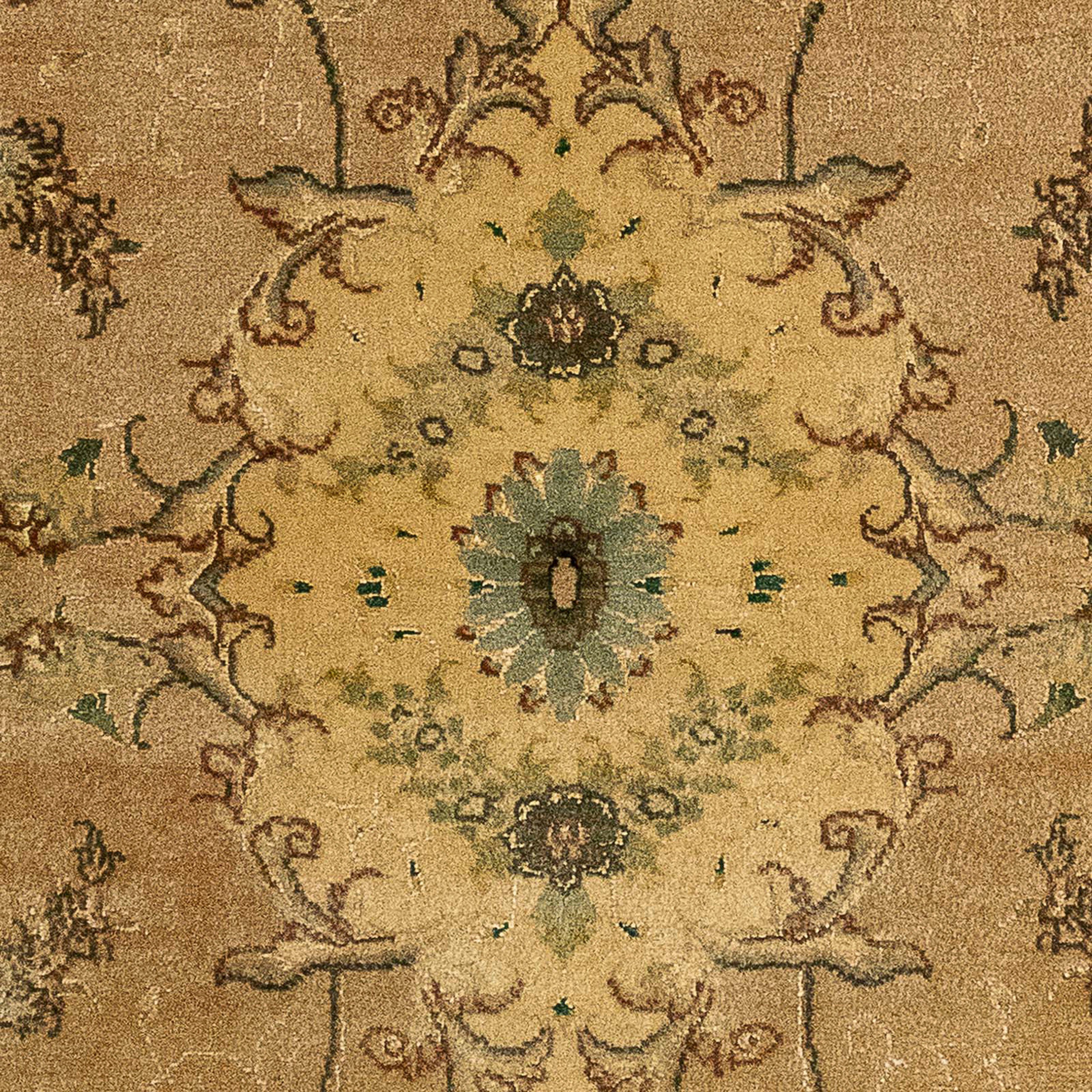 Orientteppich Perser x morgenland, 66 mm, mit - - Täbriz 7 Wohnzimmer, - Höhe: Einzelstück cm Royal rechteckig, Zertifikat Handgeknüpft, - hellbraun, 122