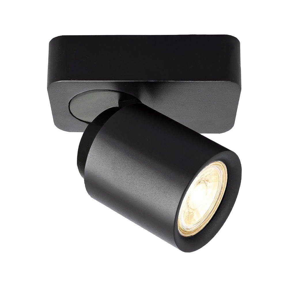 Linear Deckenlampe, click-licht Schwarz GU10 Deckenleuchte Librae 1-flammig, warmweiss, keine Angabe, Deckenleuchte Deckenbeleuchtung, Nein, Grau-matt in enthalten: Leuchtmittel und Deckenlicht