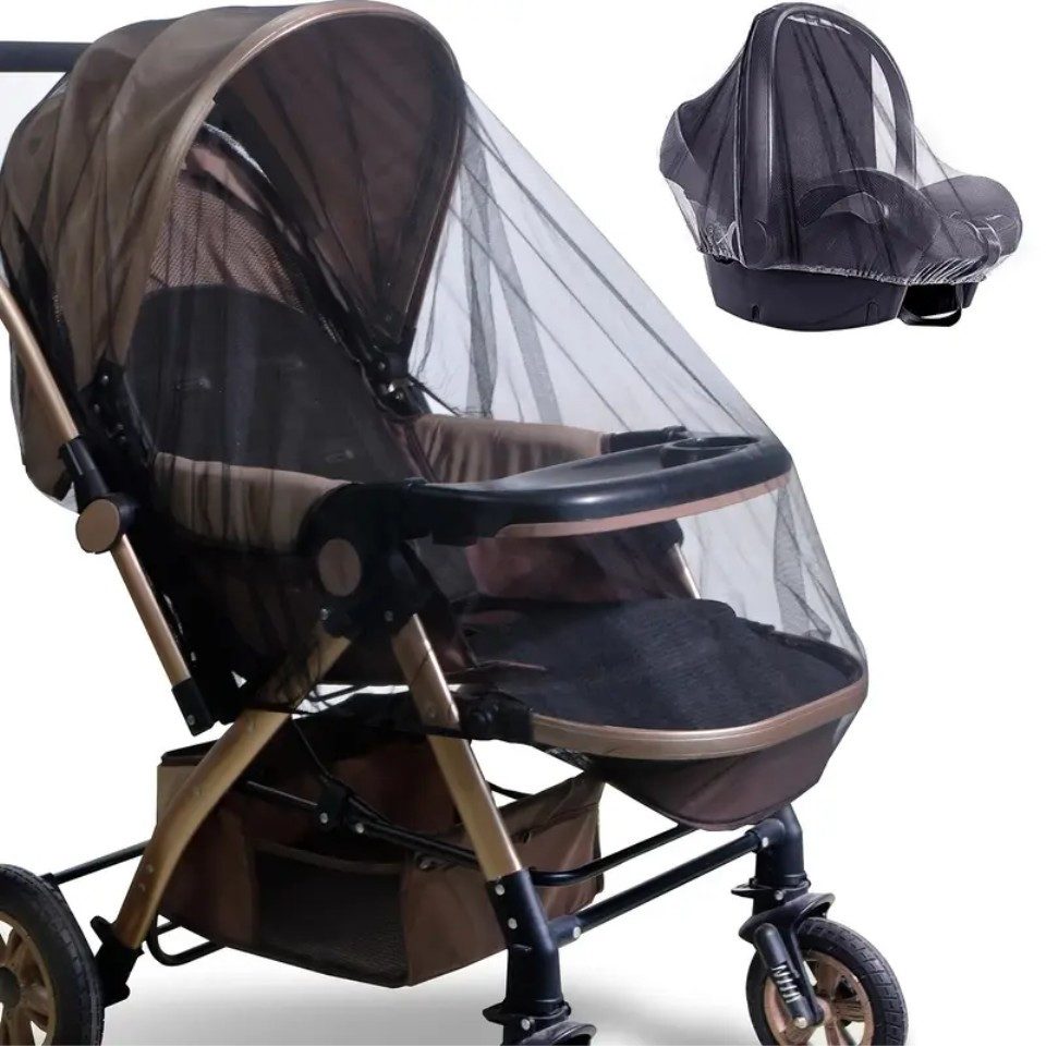 Venicce Love Kinderwagen-Insektenschutz Babywagen Mückennetz, Moskitonetz für Buggy - 1 Stück / Schwarz (1 St), Schutz vor Insekten, wie Mücken, langlebiges Moskitonetz