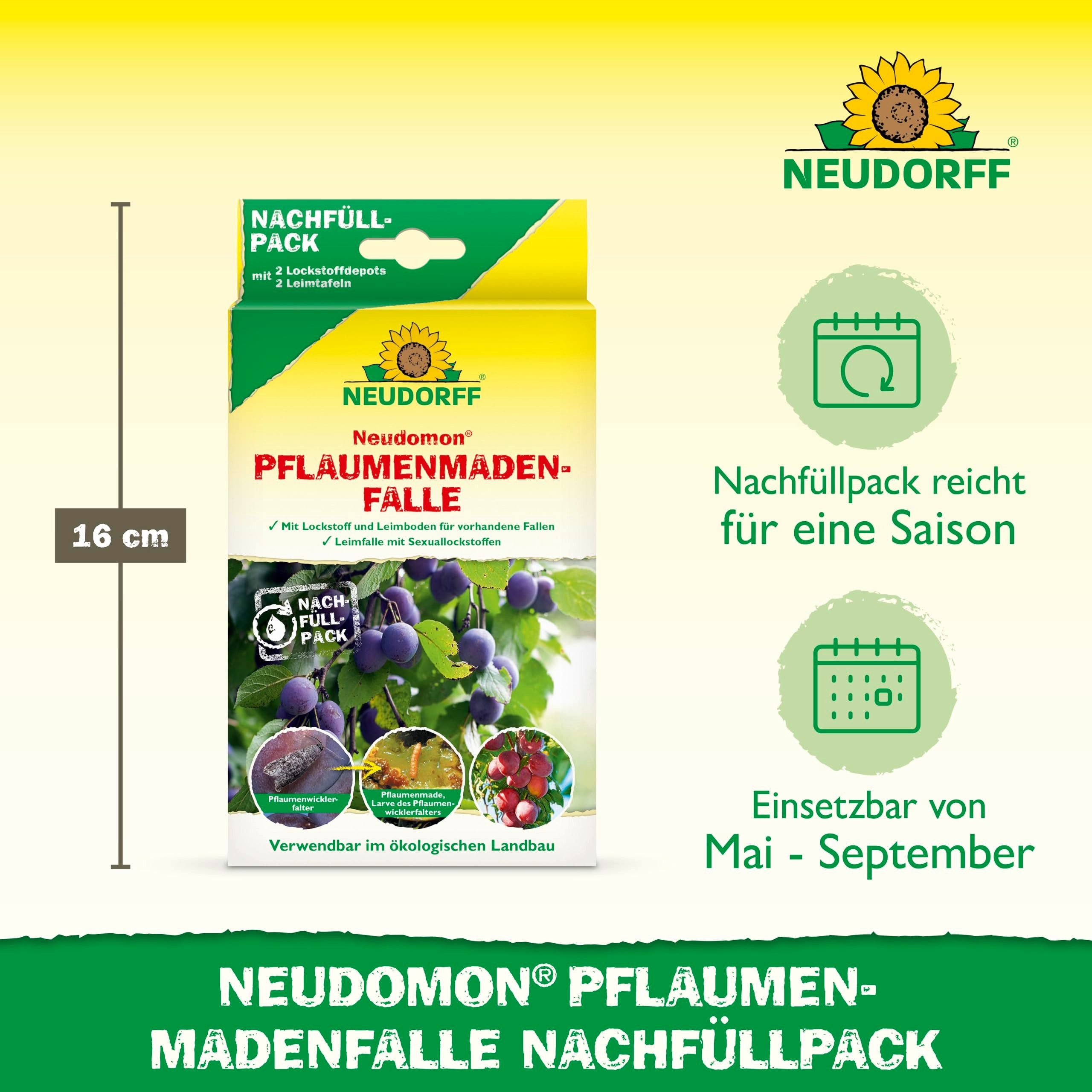 Neudorff Klebefalle Neudomon PflaumenmadenFalle Nachfüllpack 1 Stk., schützt Pflaumen & Zwetschen vor Madenbefall