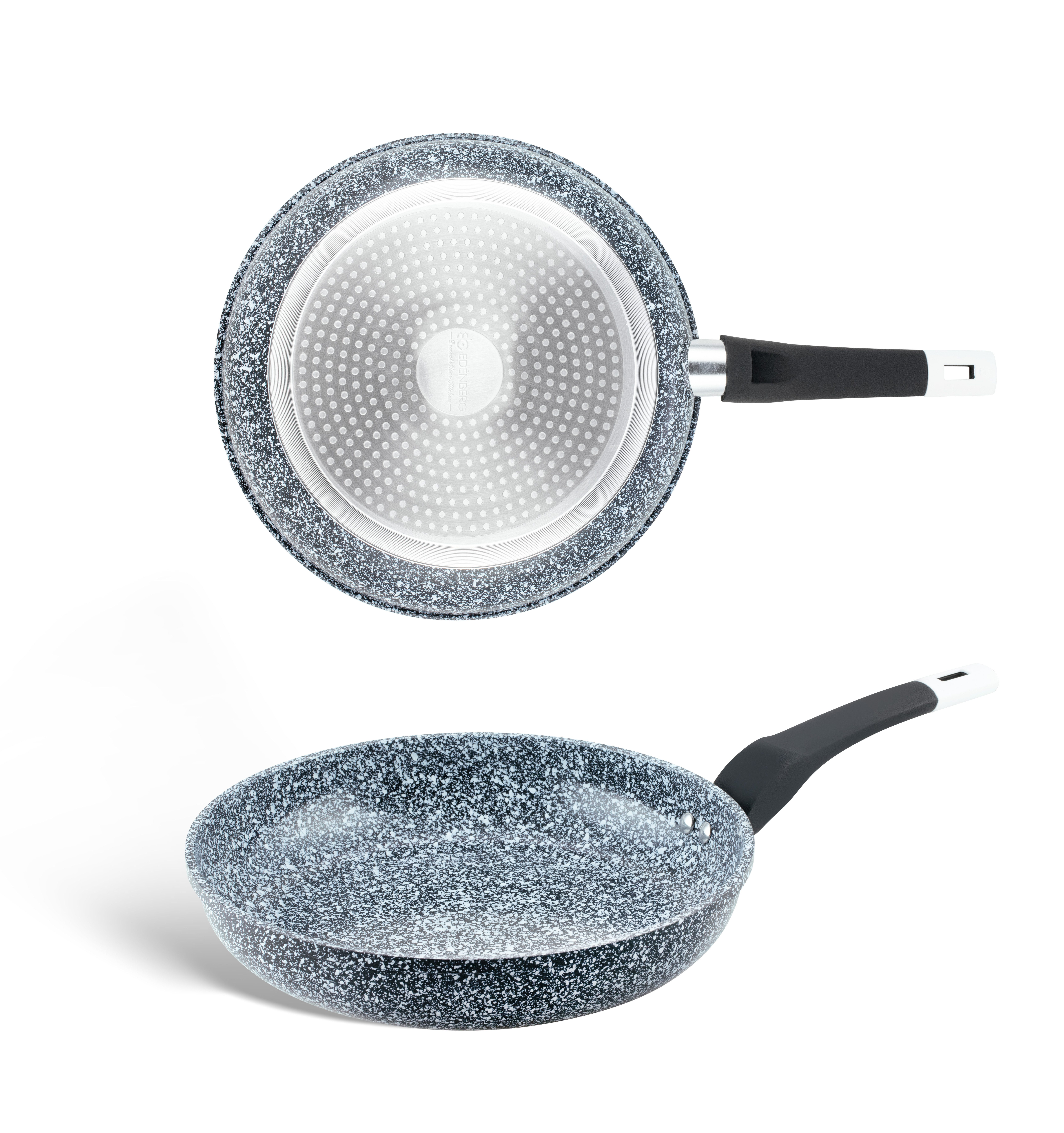 Edenberg Bratpfanne Keramikpfannen Pfanne Bratpfanne mit Keramik-Granit-Beschichtung, Aluminiumguss (16 cm, 18 cm, 20 cm, 22 cm, 26 cm, 28 cm und 30 cm, 1-tlg., Die beste Geschenkidee für jeden Anlass. Hochwertig)