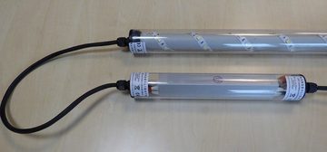 XENON LED Außen-Wandleuchte 6900 Gabionen Leuchte LED 360 Grad 1,00 m 230 Volt ROT, LED, Xenon / ROT