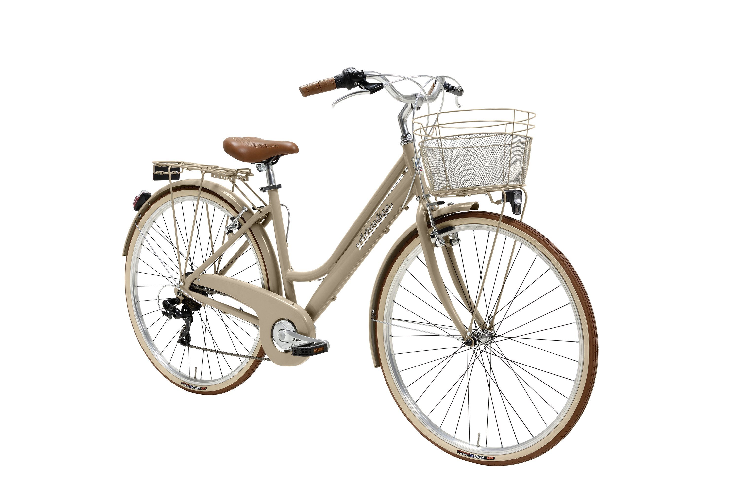 Adriatica Cityrad, 6 Gang Shimano, Kettenschaltung, RETRO Lady 28 Zoll