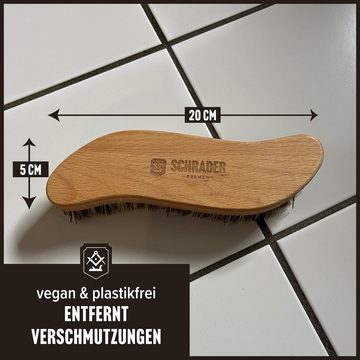 Schrader Reinigungsbürste S1400301, Schmutzbürste - vegane Scheuerbürste -, zur Reinigung von Holz, Fliesen und Leder - Made in Germany