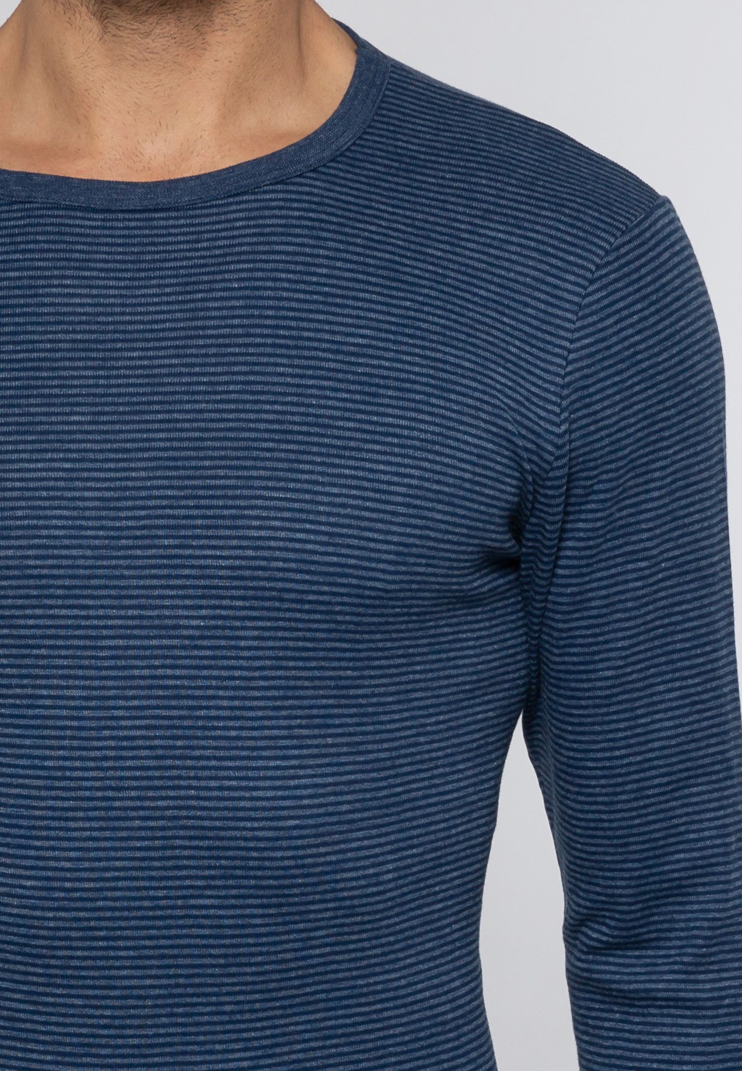 Ammann Unterhemd Jeans Feinripp (1-St) Unterhemd / Shirt Langarm - Baumwolle