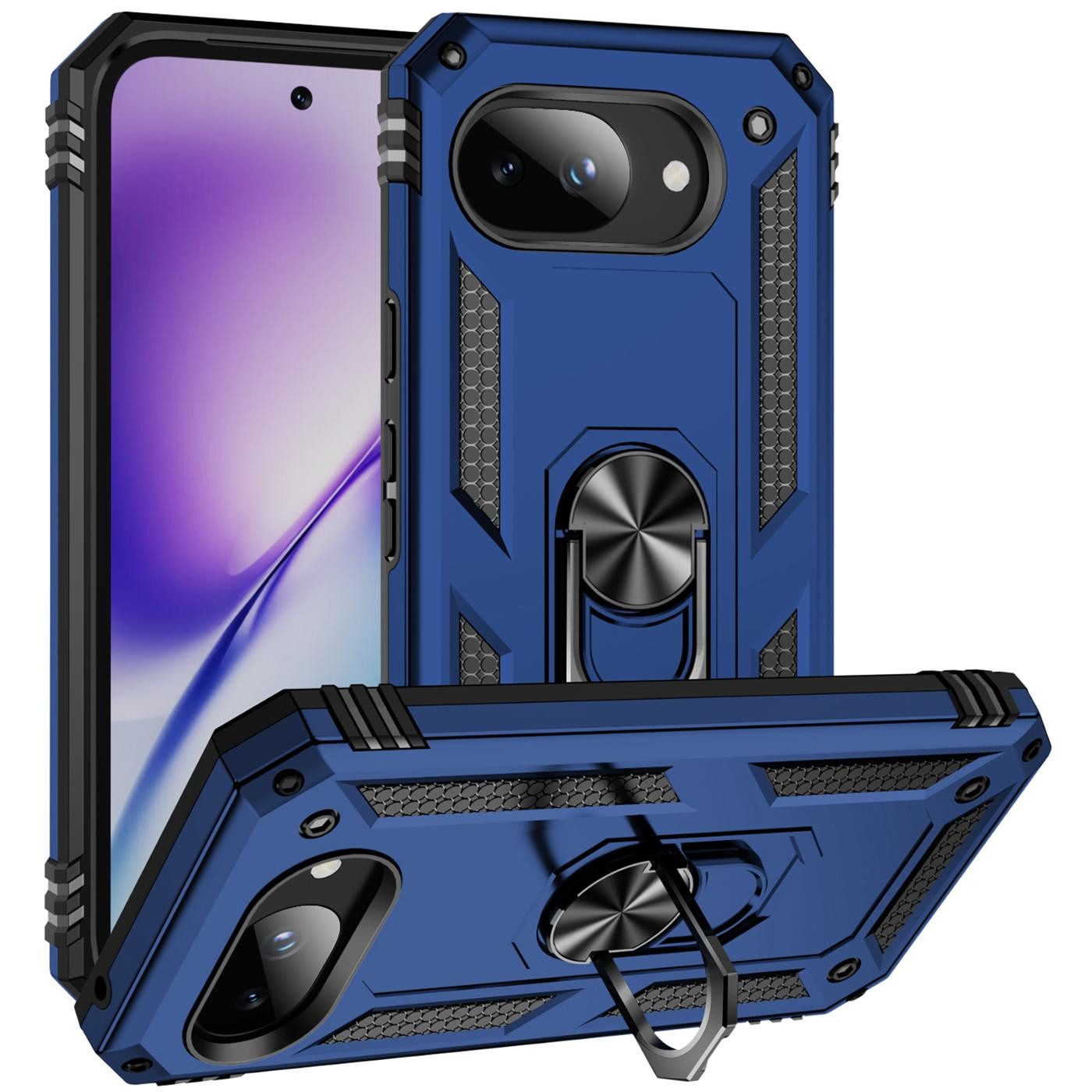 CoolGadget Handyhülle Armor Shield Case für Google Pixel 10a 6,3 Zoll, Outdoor Cover Magnet Ringhalterung Handy Hülle für Pixel 10a
