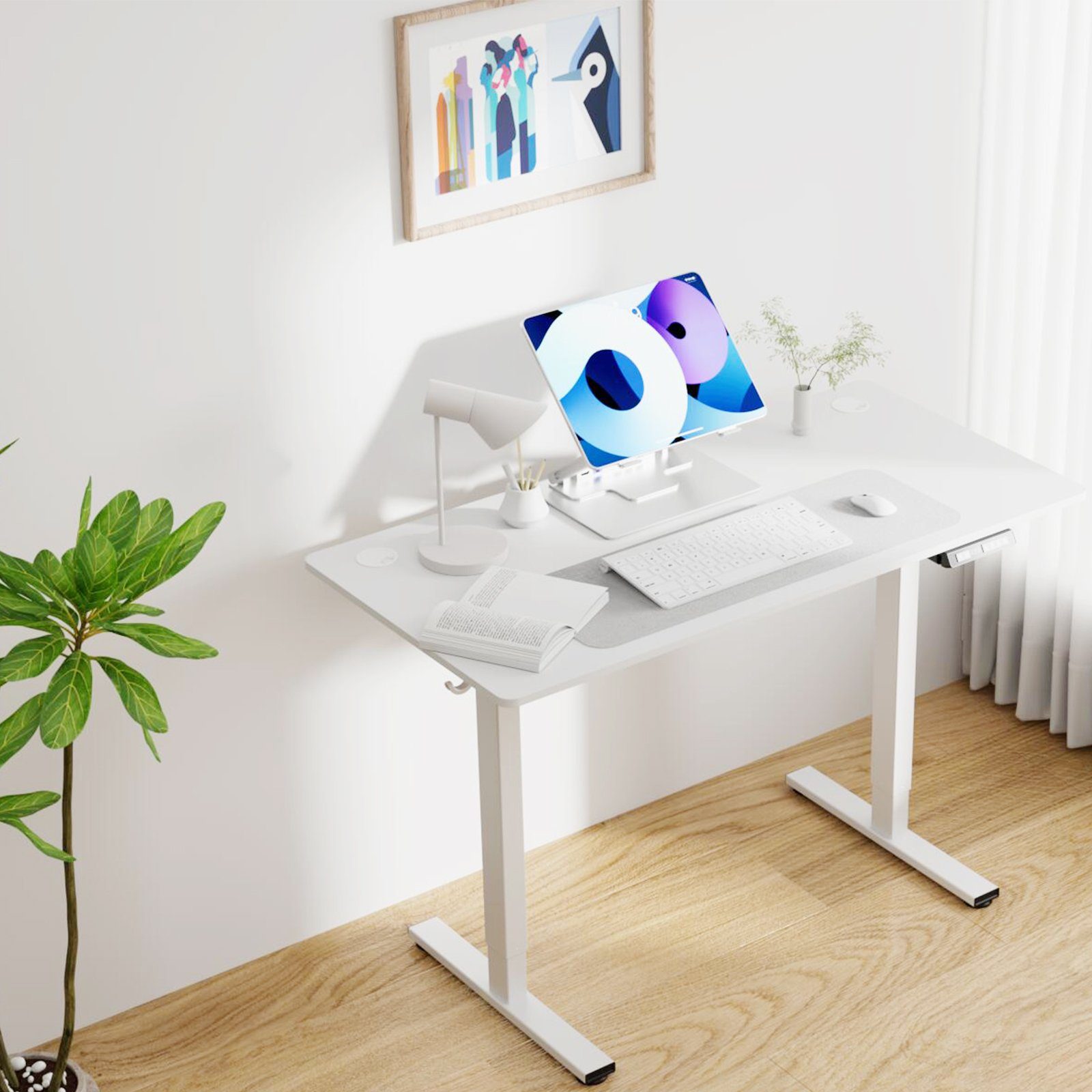 HOMAVO Schreibtisch Höhenverstellbarer schreibtisch mit Memory- und Rebound günstig online kaufen