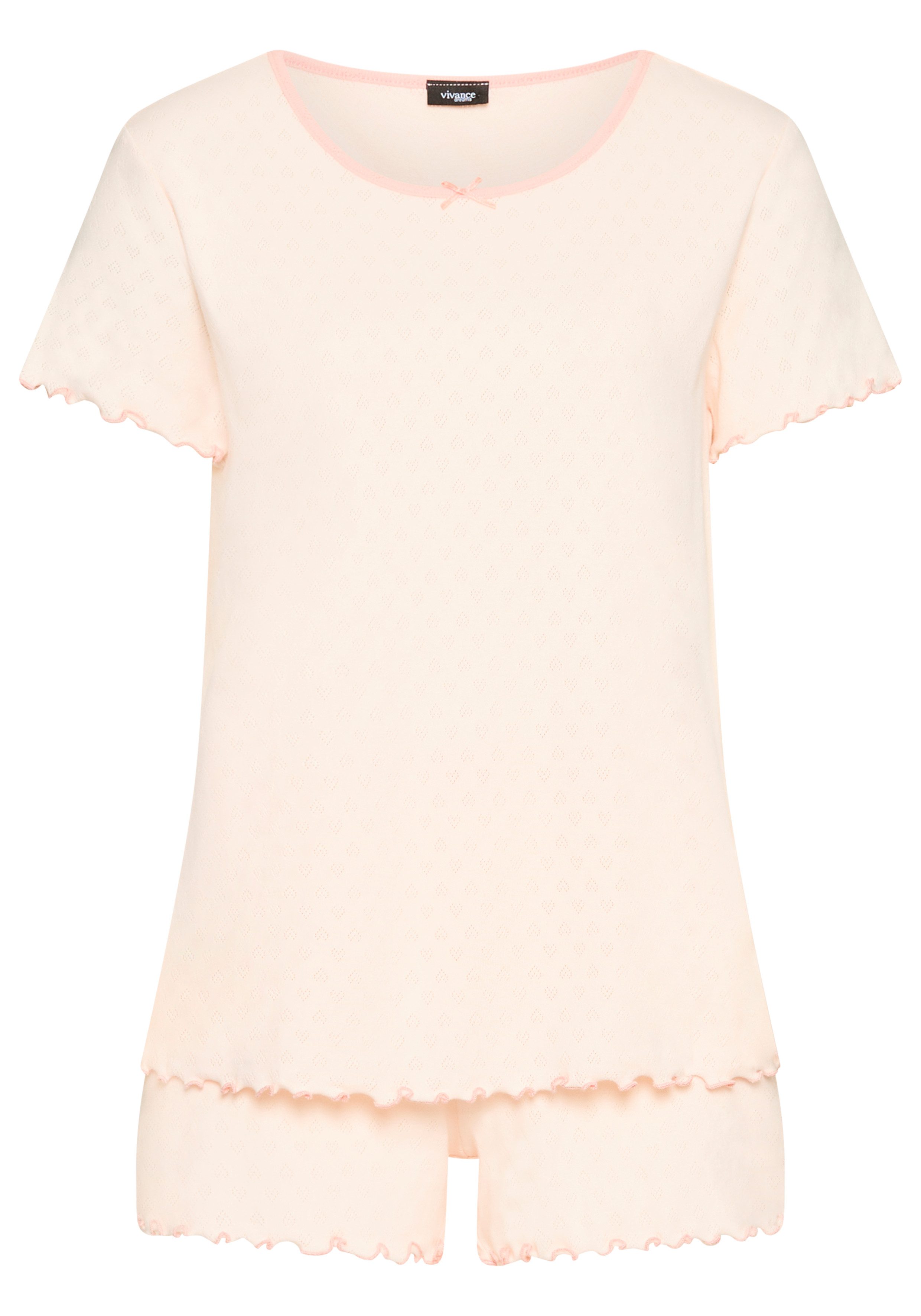 Vivance Dreams Shorty mit romantischem Ajourmuster