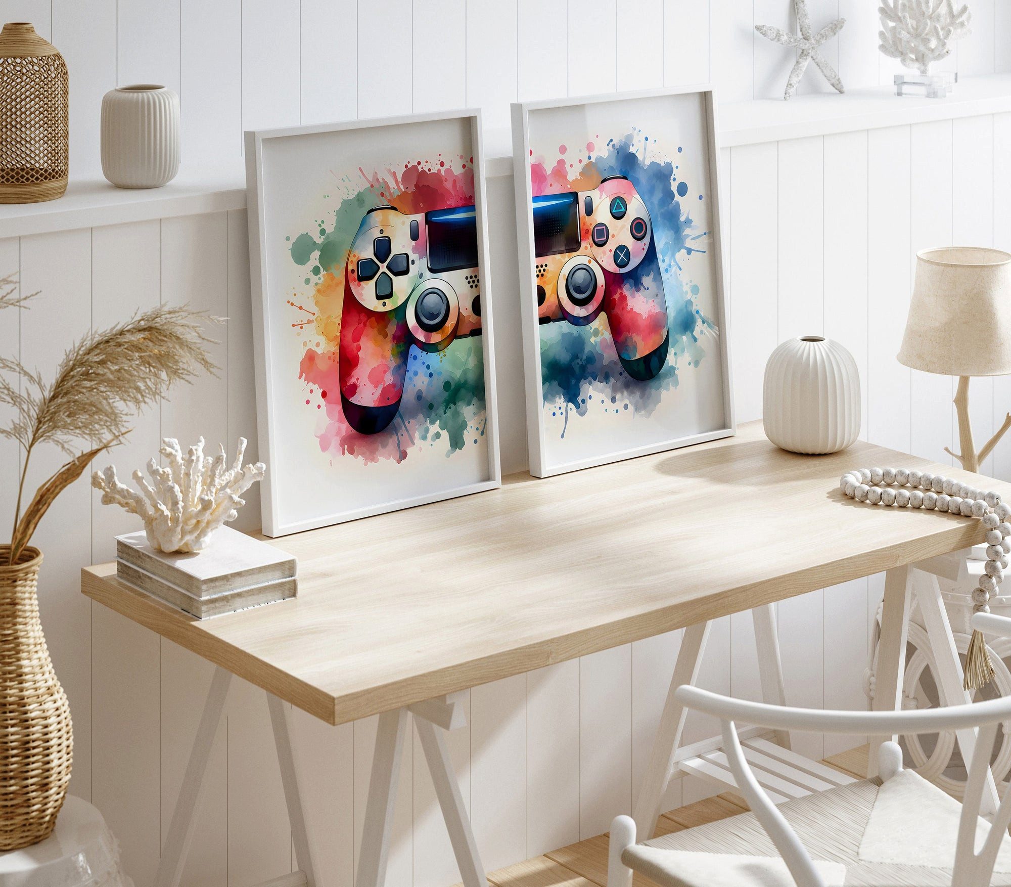 JUSTGOODMOOD Poster Premium ® Gamer Controller Poster 2er Set · Gamer Wandkunst, Controller (1 St), verschiedene Größen wählbar