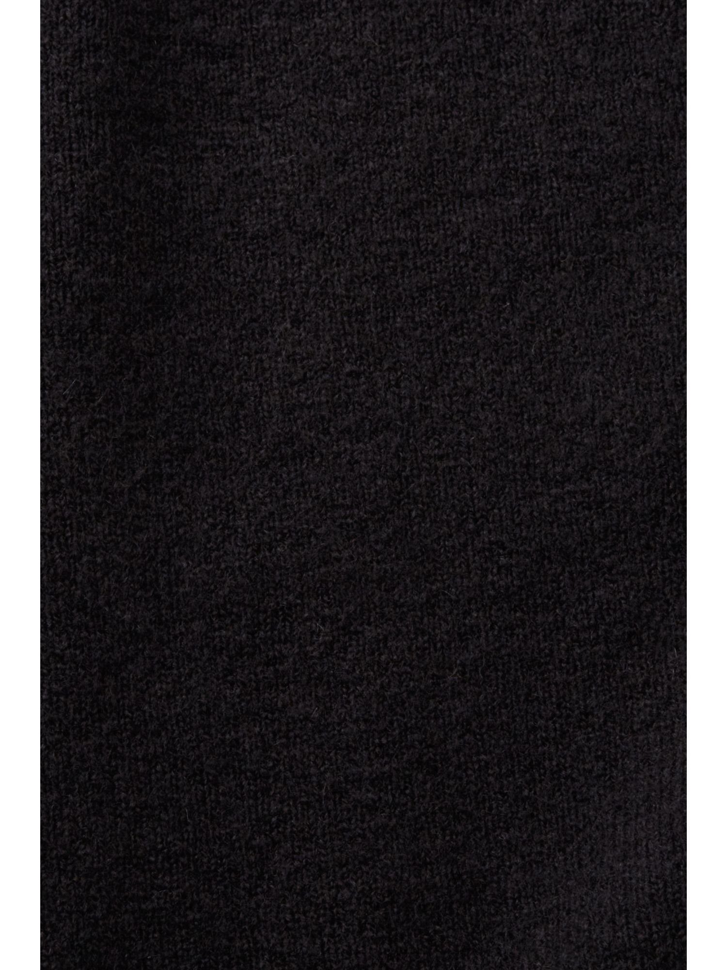 Esprit Strickjacke Geknöpfter Cardigan V-Ausschnitt, mit Wollmix (1-tlg) BLACK