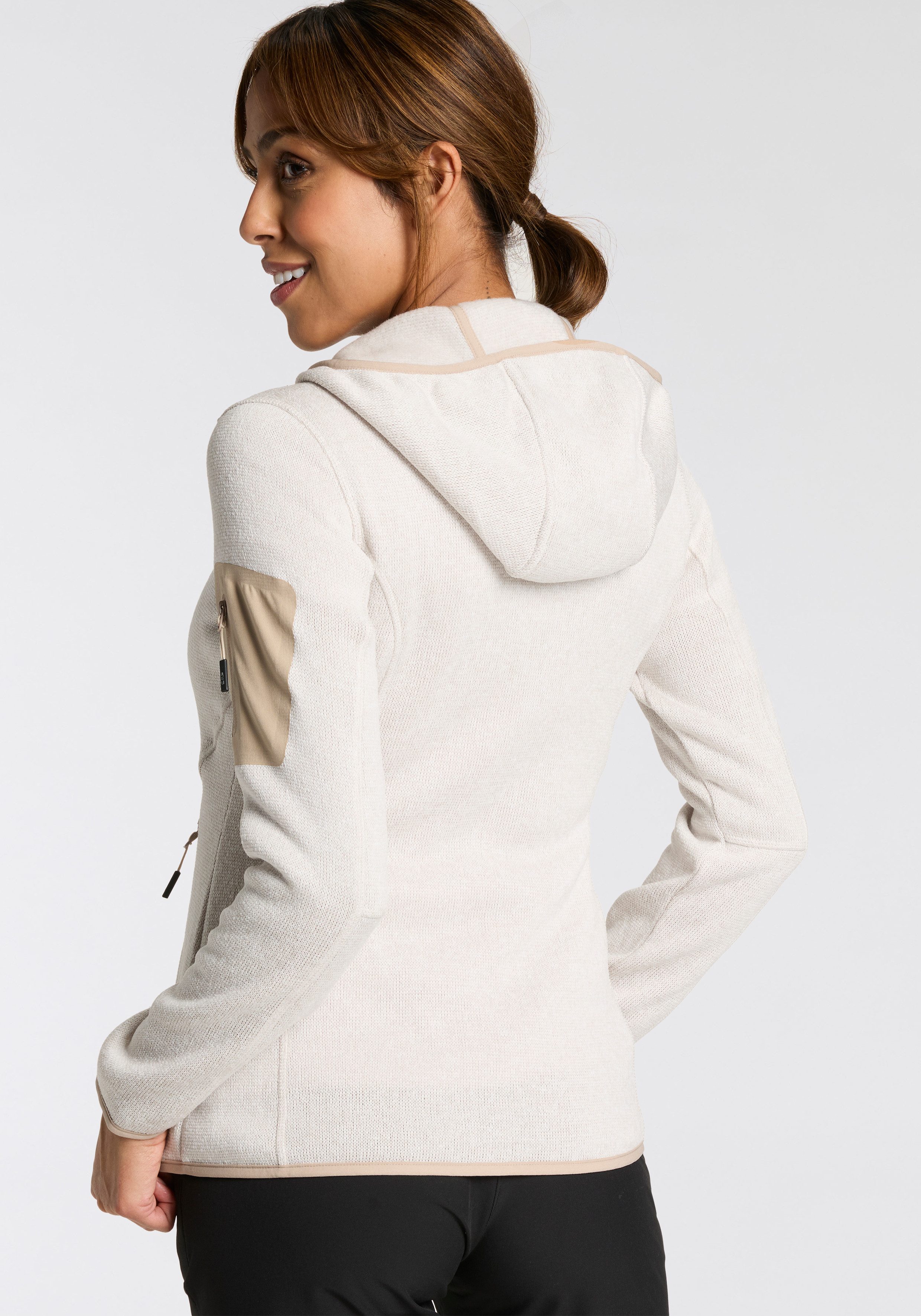 CMP Strickfleecejacke KNITTED MELANGE HOODY WOMAN günstig online kaufen