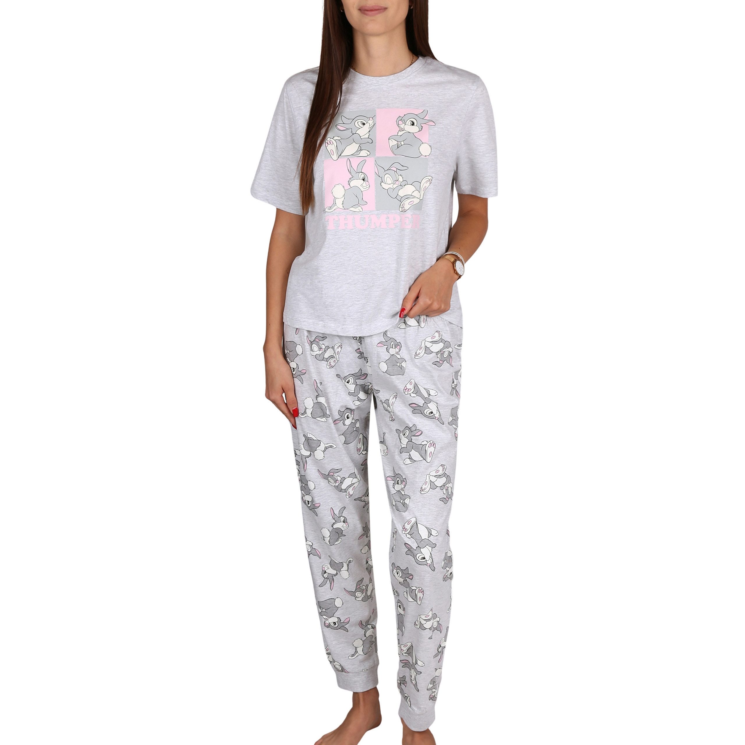 Sarcia.eu Pyjama DISNEY Bambi Klopfer Damen Pyjama Zweiteiler aus Baumwolle günstig online kaufen