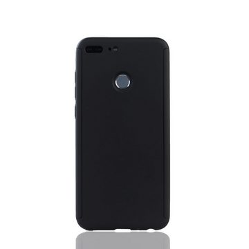 König Design Handyhülle Huawei Honor 9 Lite, Huawei Honor 9 Lite Handyhülle 360 Grad Schutz Full Cover Schwarz