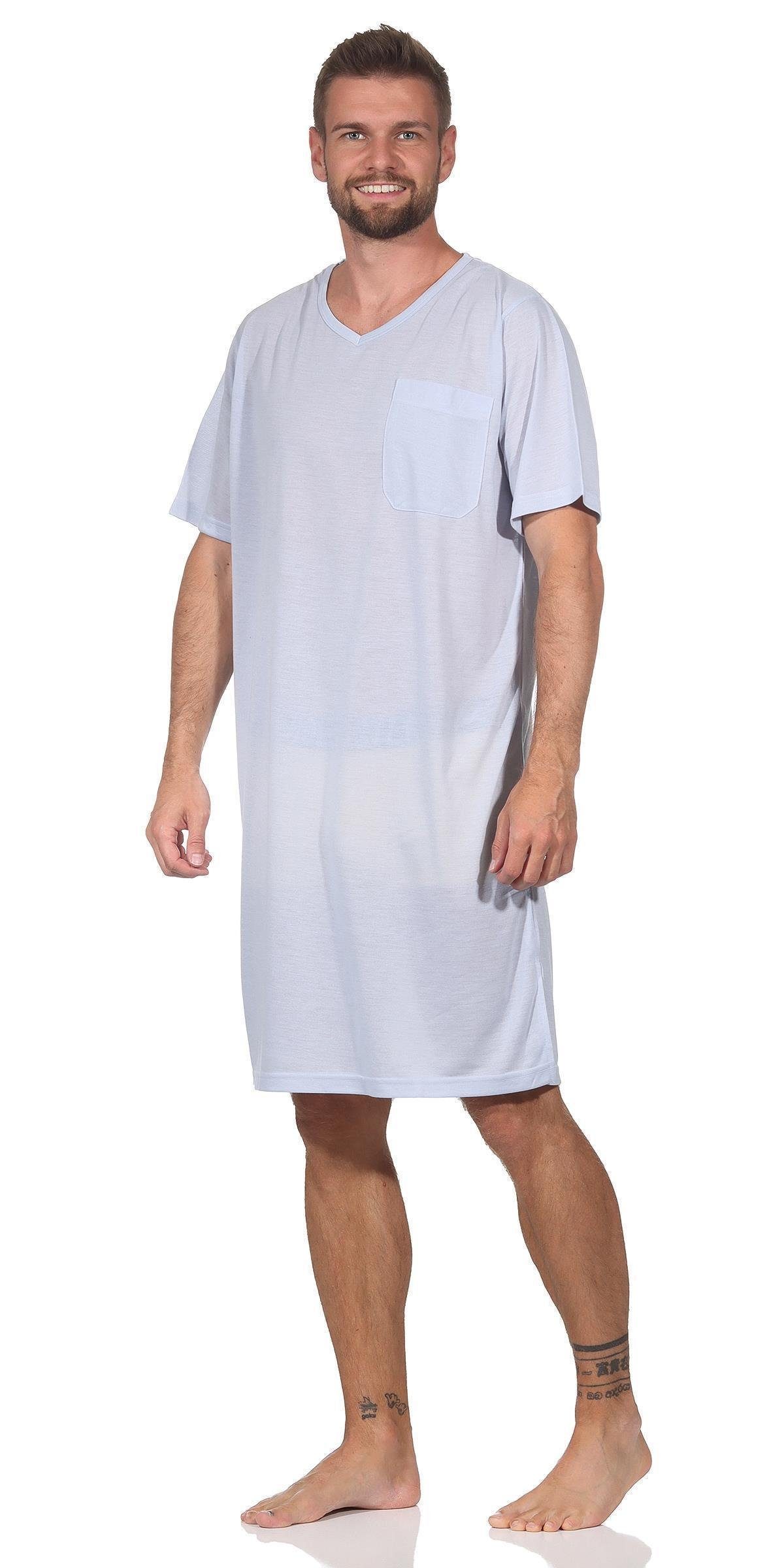 EloModa Nachthemd Herren Nachthemd kurzarm Sleepshirt Sommer; Gr. M L XL 2XL (1-tlg)