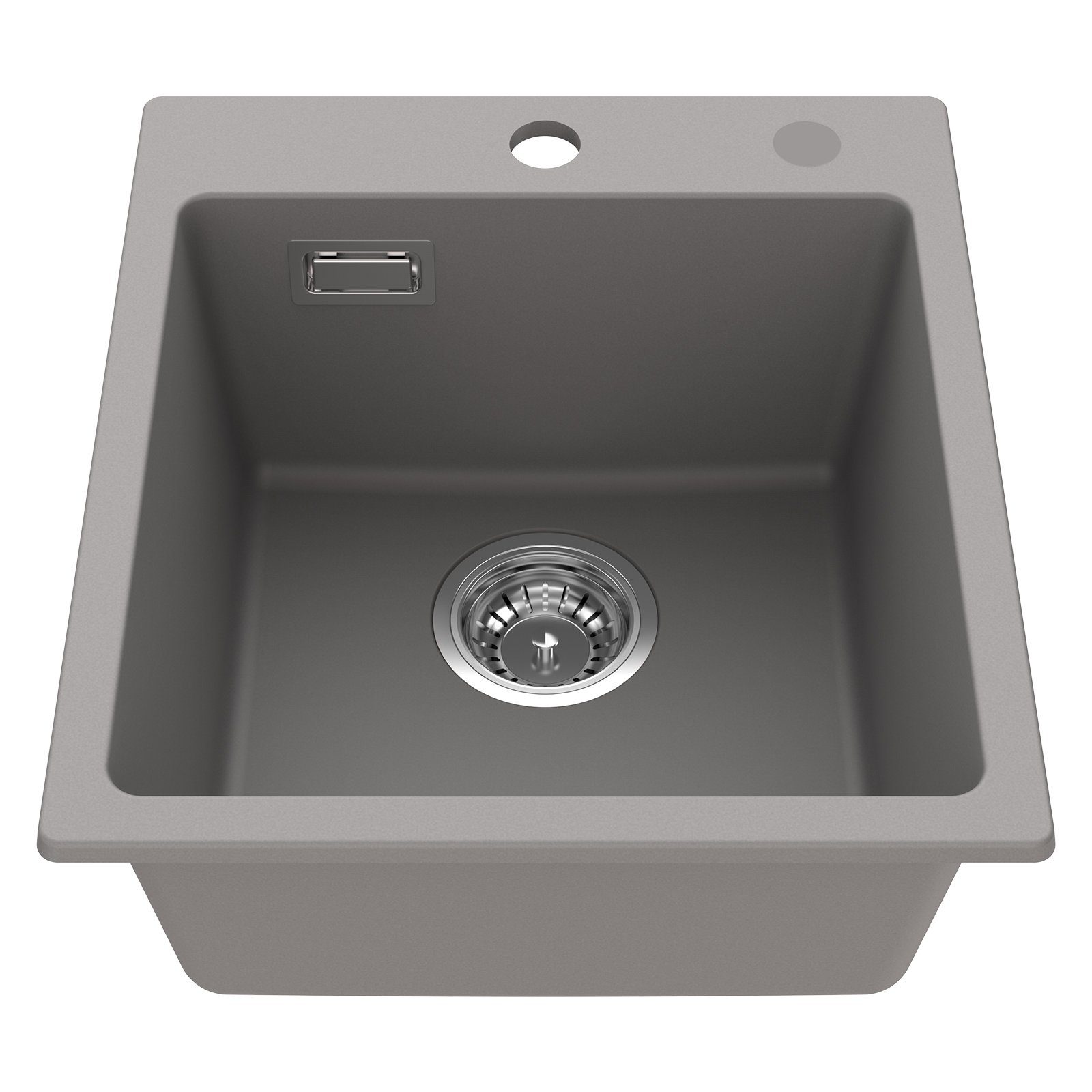 CECIPA Küchenspüle Becken (ohne 1 Spülbecken mit Seifenspender) 40x45cm Grau