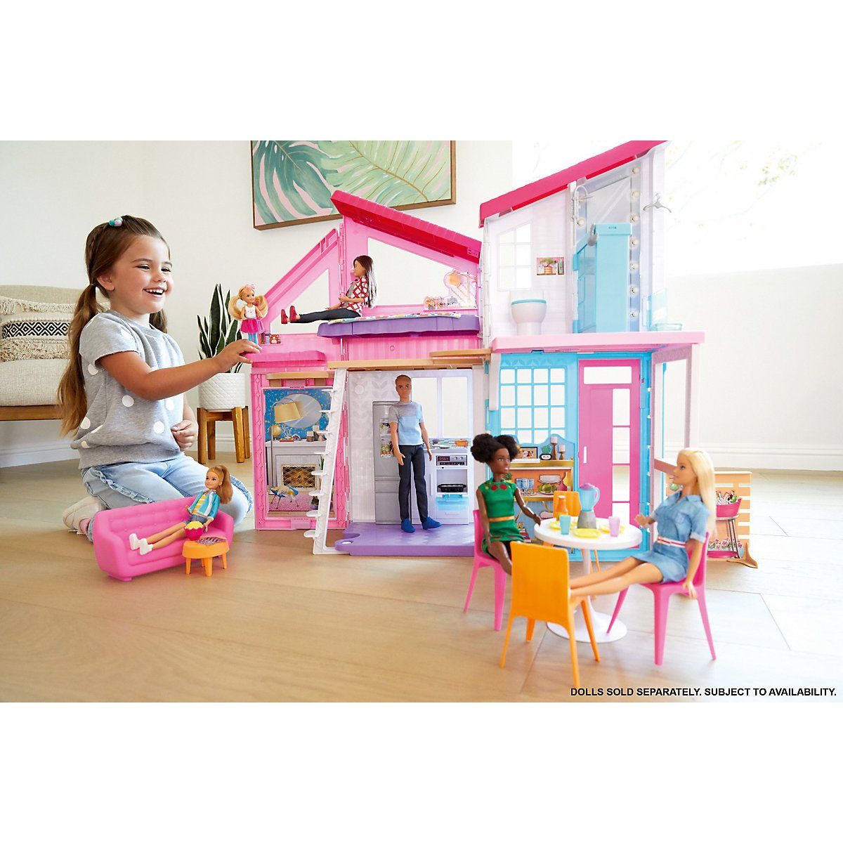 Mattel® Puppenhaus Barbie Malibu Haus, Puppenhaus, Barbie Stadthaus