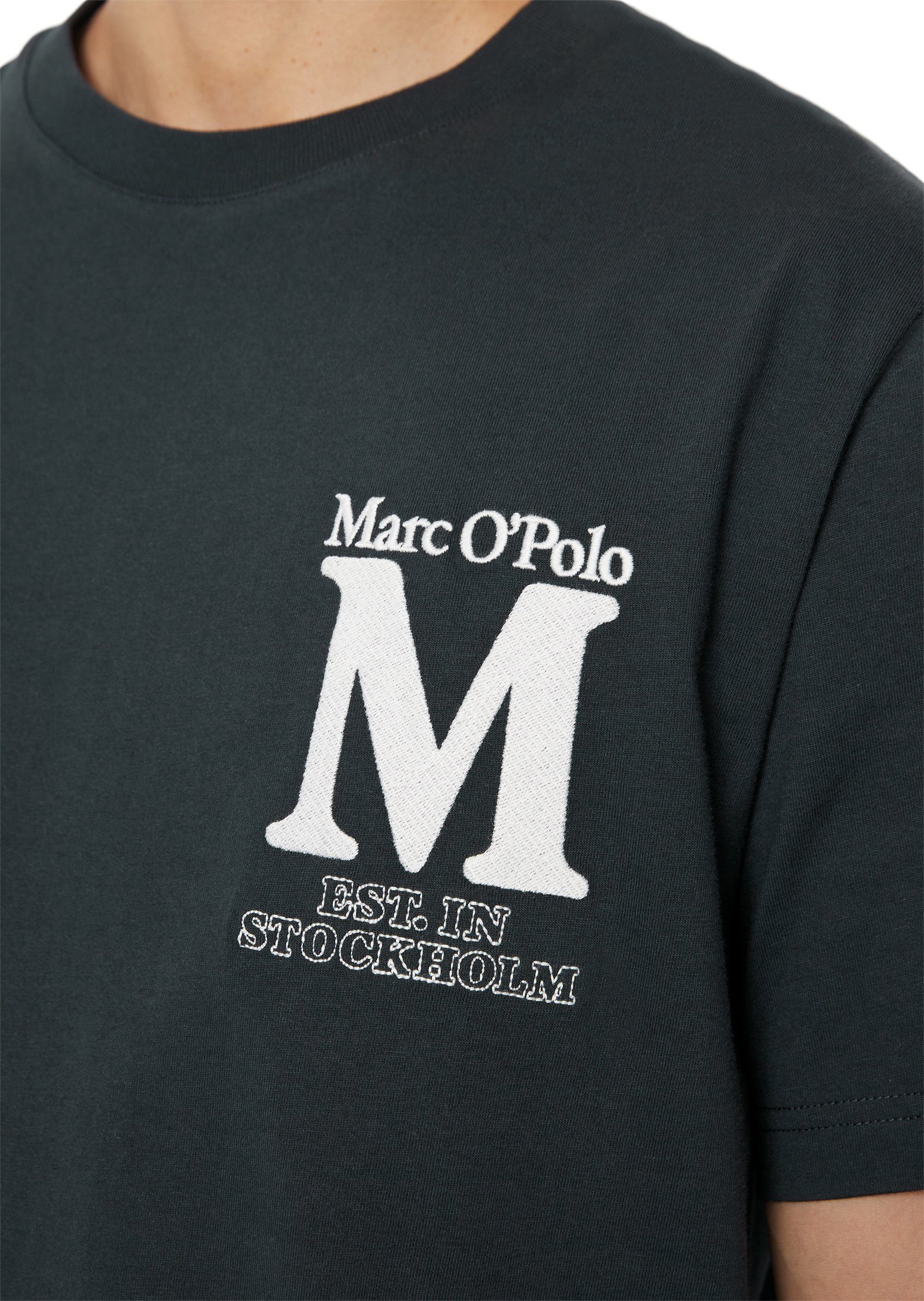 O'Polo blau Marc aus mittelschwerem T-Shirt Bio-Baumwoll-Jersey
