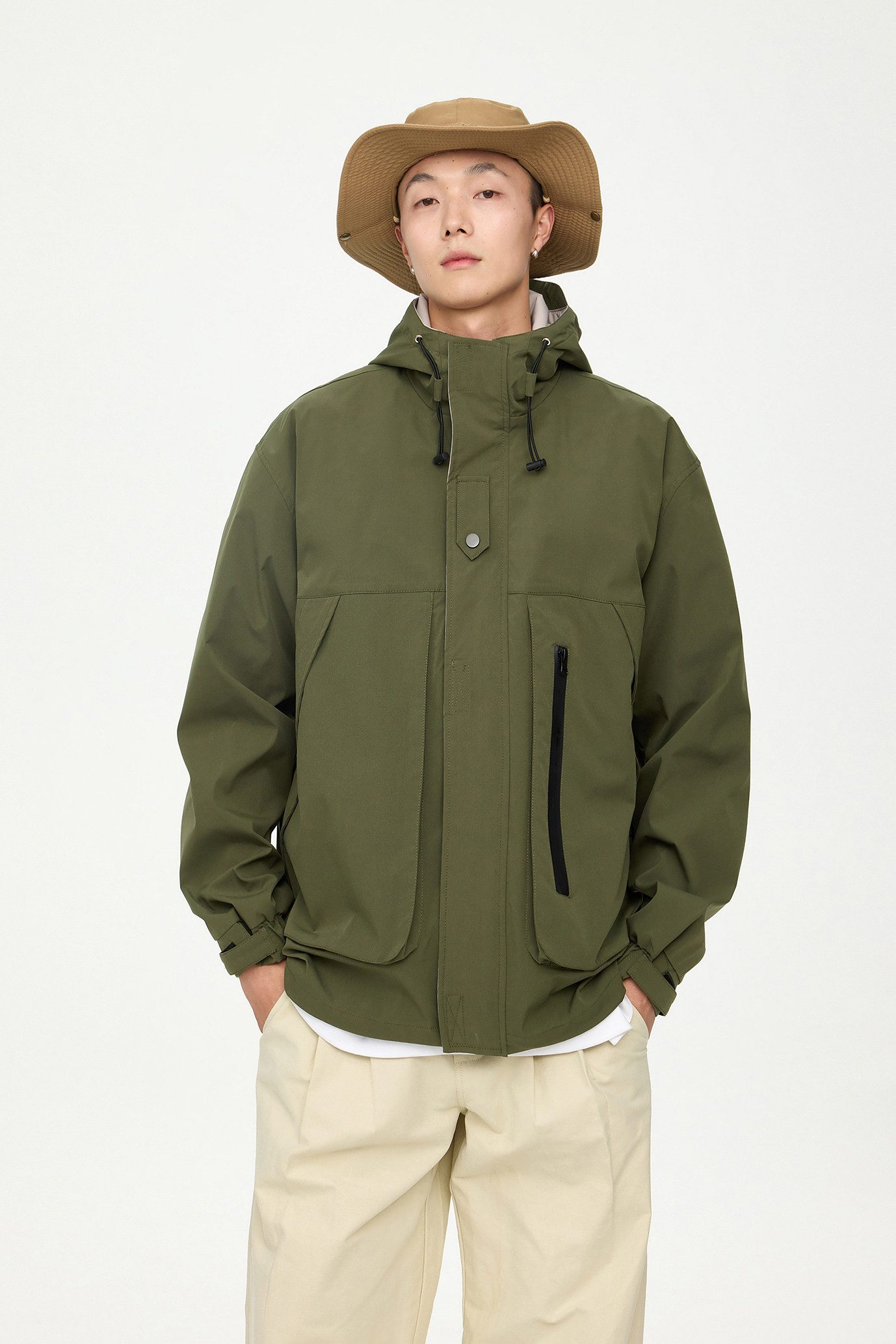 FS Collection Funktionsjacke Funktionsjacke Herren Outdoorjacke Windjacke Wetterjacke wasserdicht Wasserdicht, winddicht, mit Kapuze