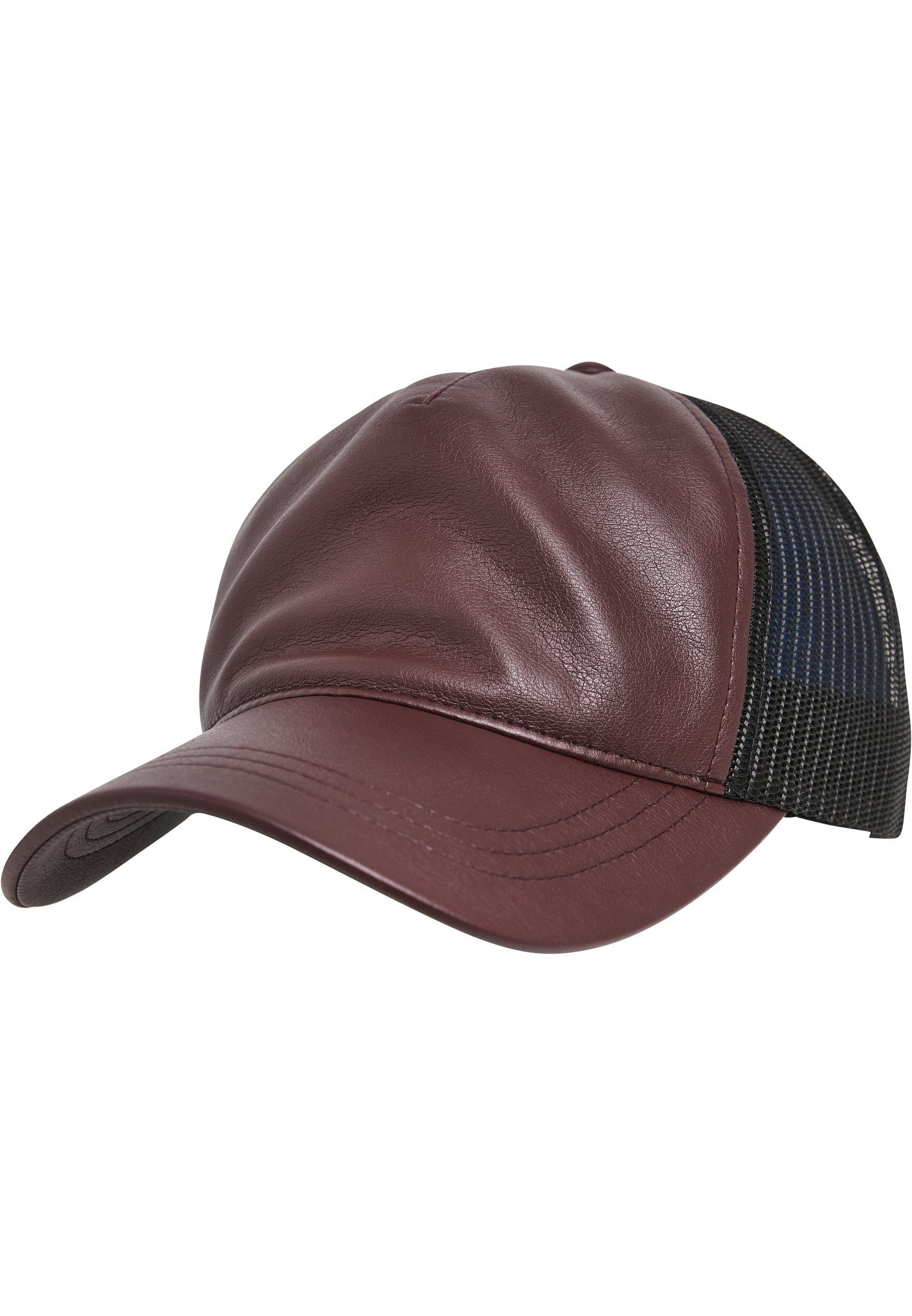 Trucker Flexfit Leather maroon/black Synthetic Cap Trucker Flex
