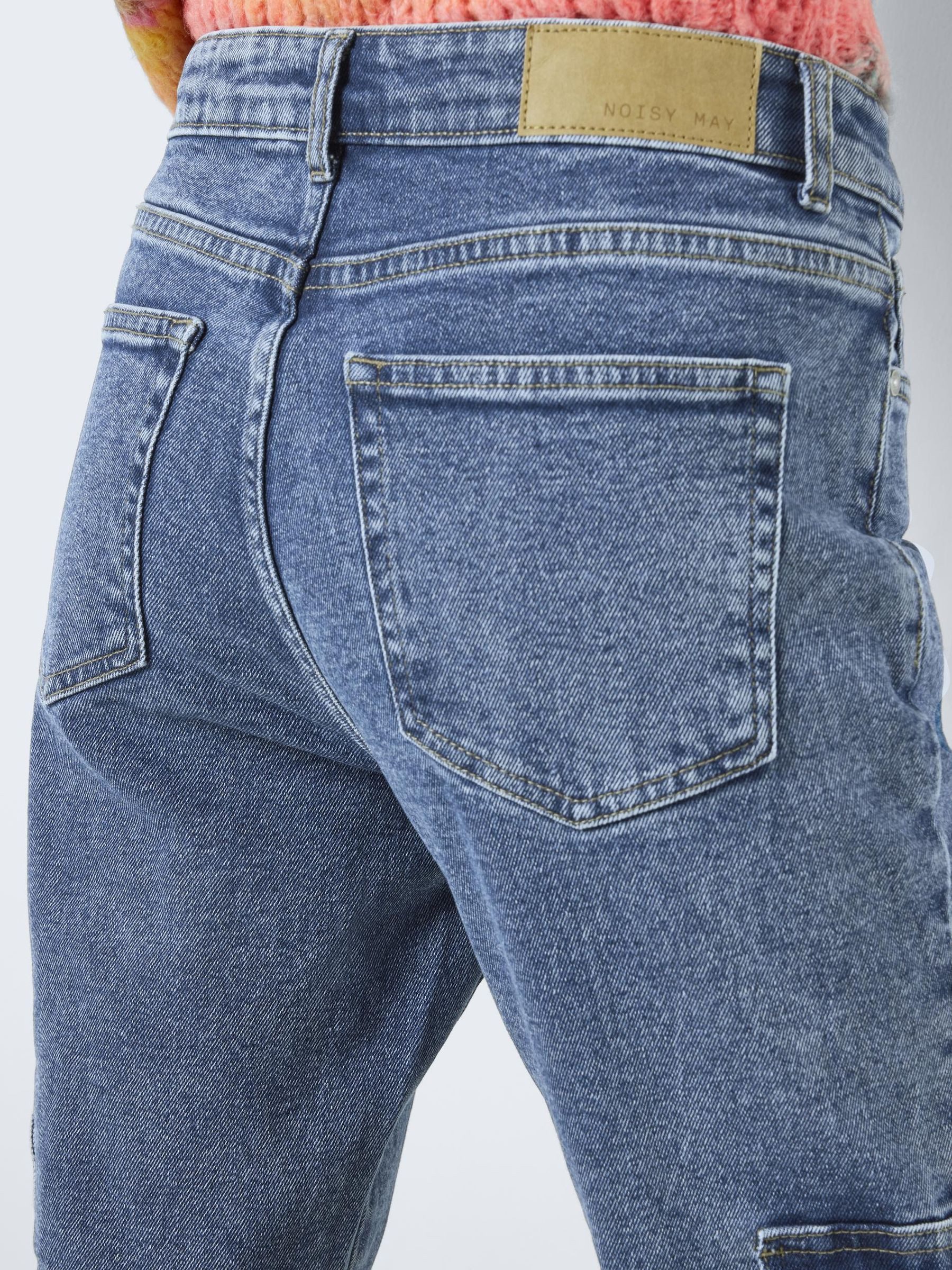 Noisy may Slim-fit-Jeans Cargo Jeans Regular Denim NMMONI NMMONI HW CARGO